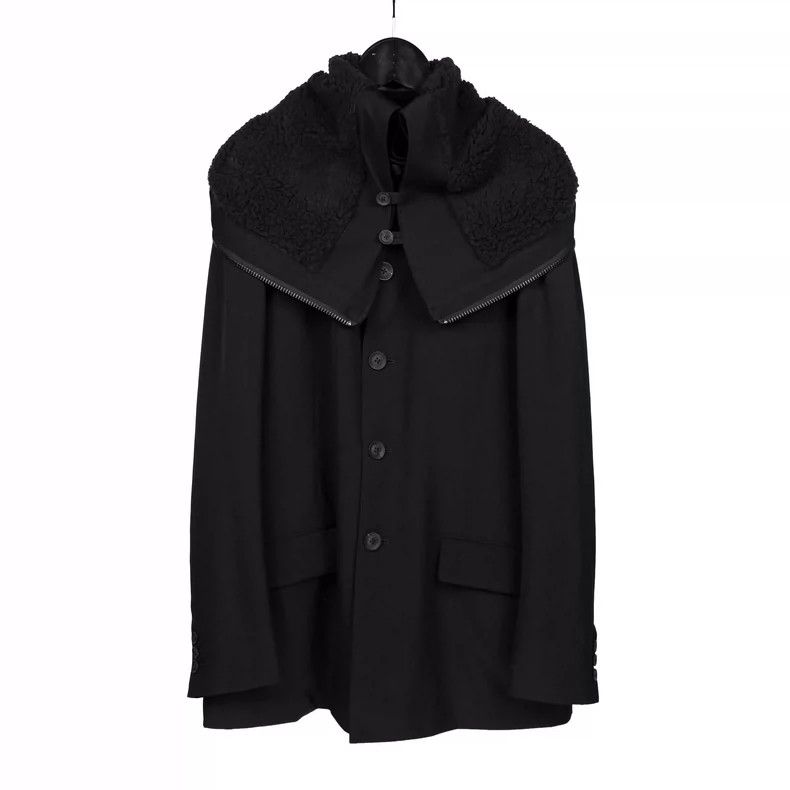 Yohji Yamamoto yohji yamamoto Hooded jacket with stand-up collar jacket 25 Size US M / EU 48-50 / 2 - 1 Thumbnail