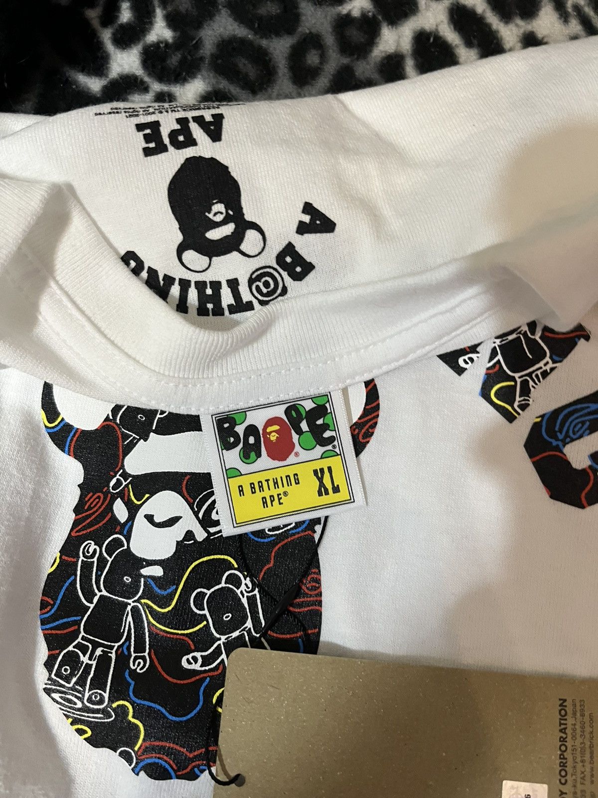 Bape × Medicom Toy A Bathing Ape College Tee X Medicom BearBricks NWT Size US XL / EU 56 / 4 - 3 Thumbnail