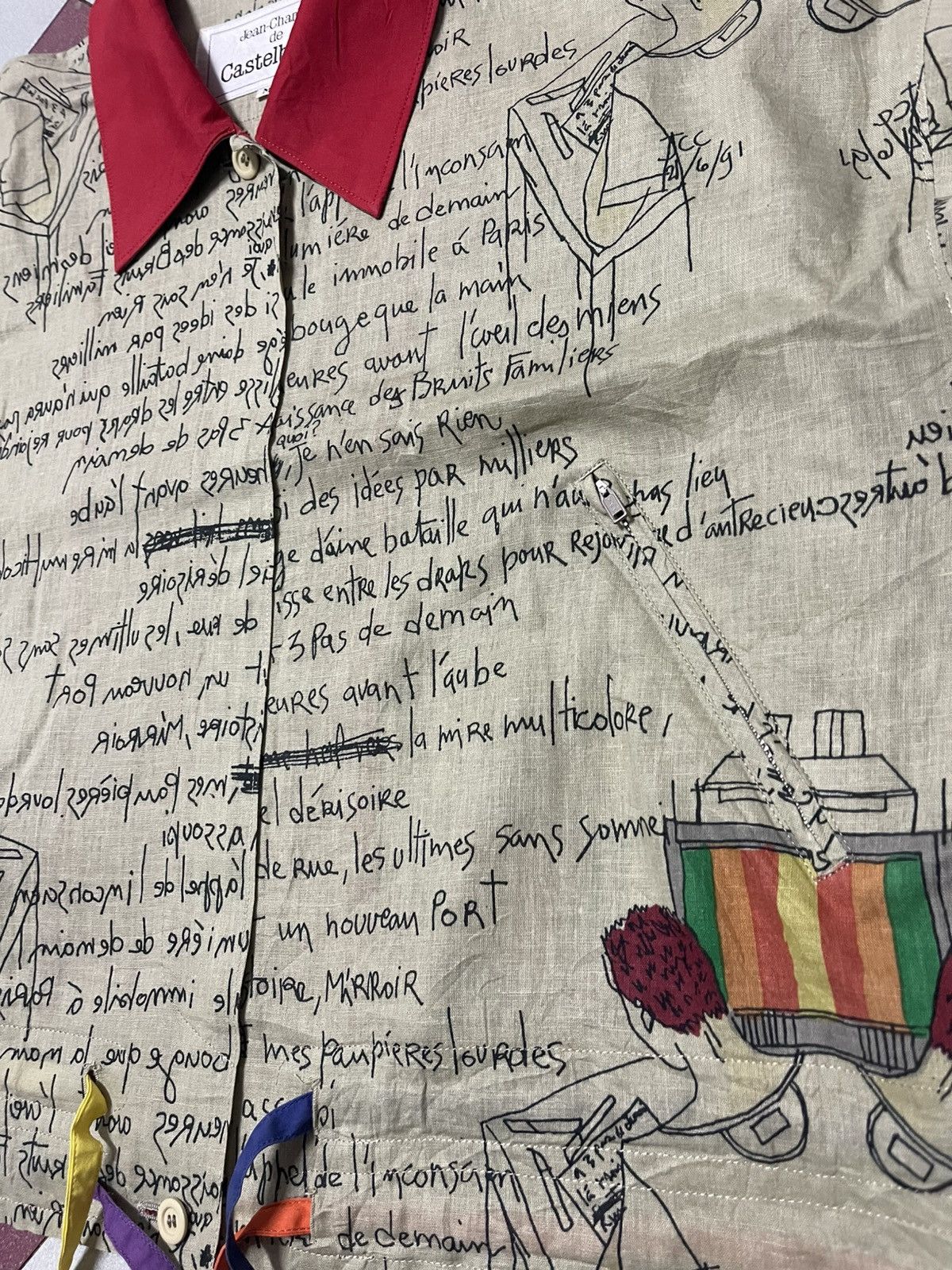 Jean Charles De Castelbajac × Vintage Vintage ART Castelbajac Cropped Light Jacket Size M / US 6-8 / IT 42-44 - 5 Thumbnail