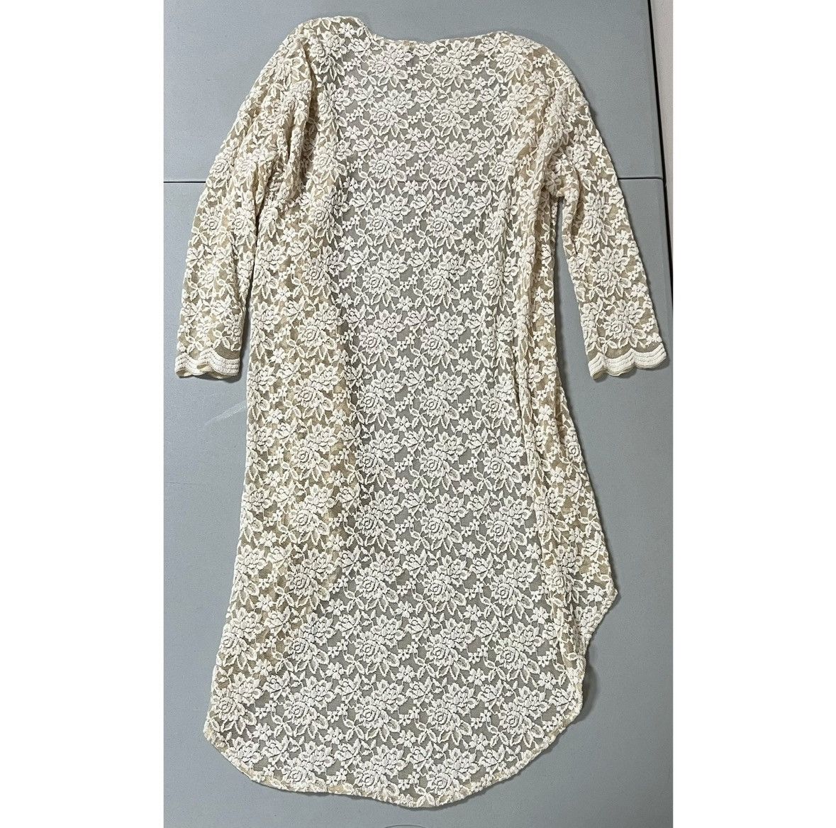 Paper Planes Paper Crane Cream Floral Lace Cardigan Sweater Size S 🤍✨ Size S / US 4 / IT 40 - 6 Thumbnail