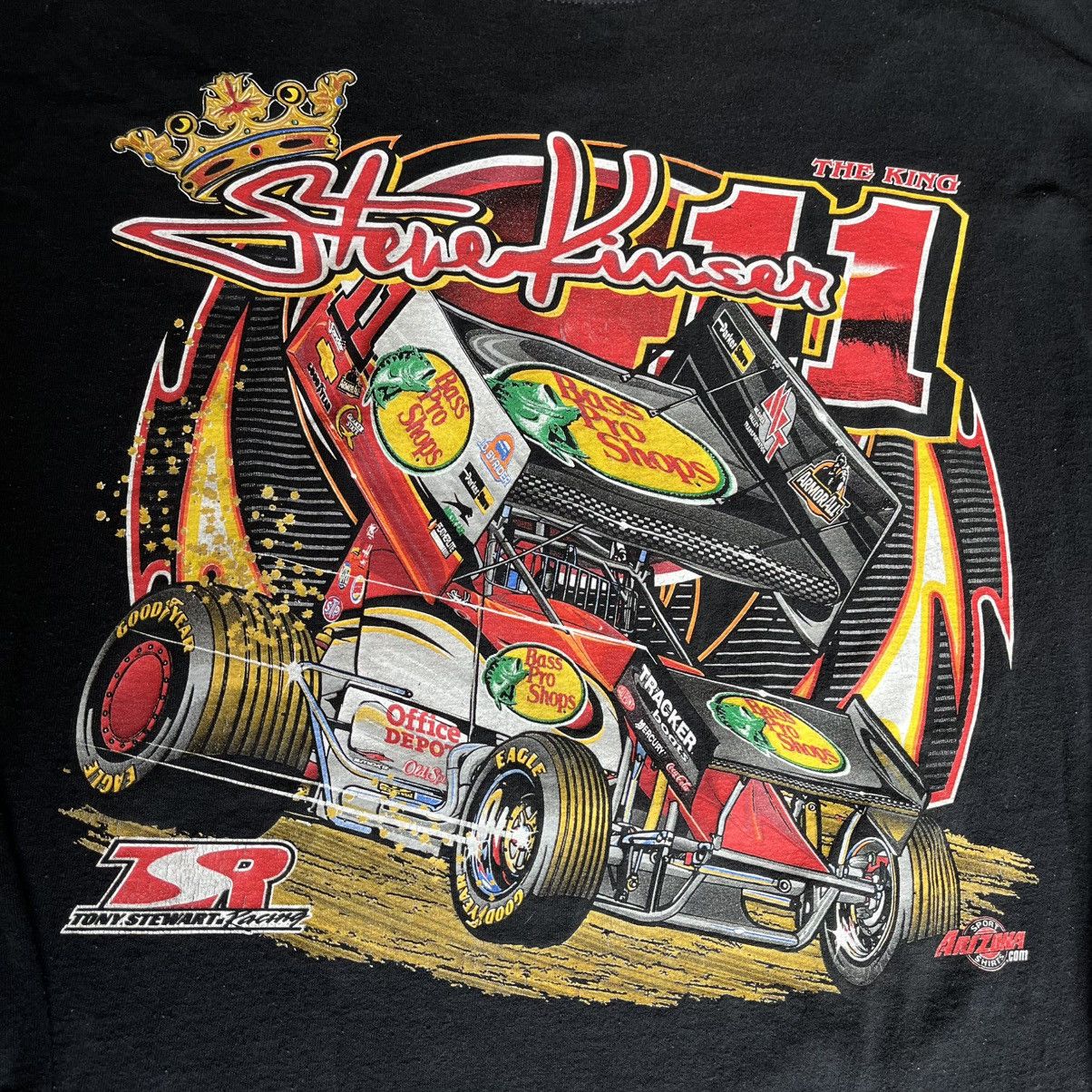 Vintage Vintage Steve Kinser The King Sprint Racing Longsleeve Tee Size US XXL / EU 58 / 5 - 5 Thumbnail