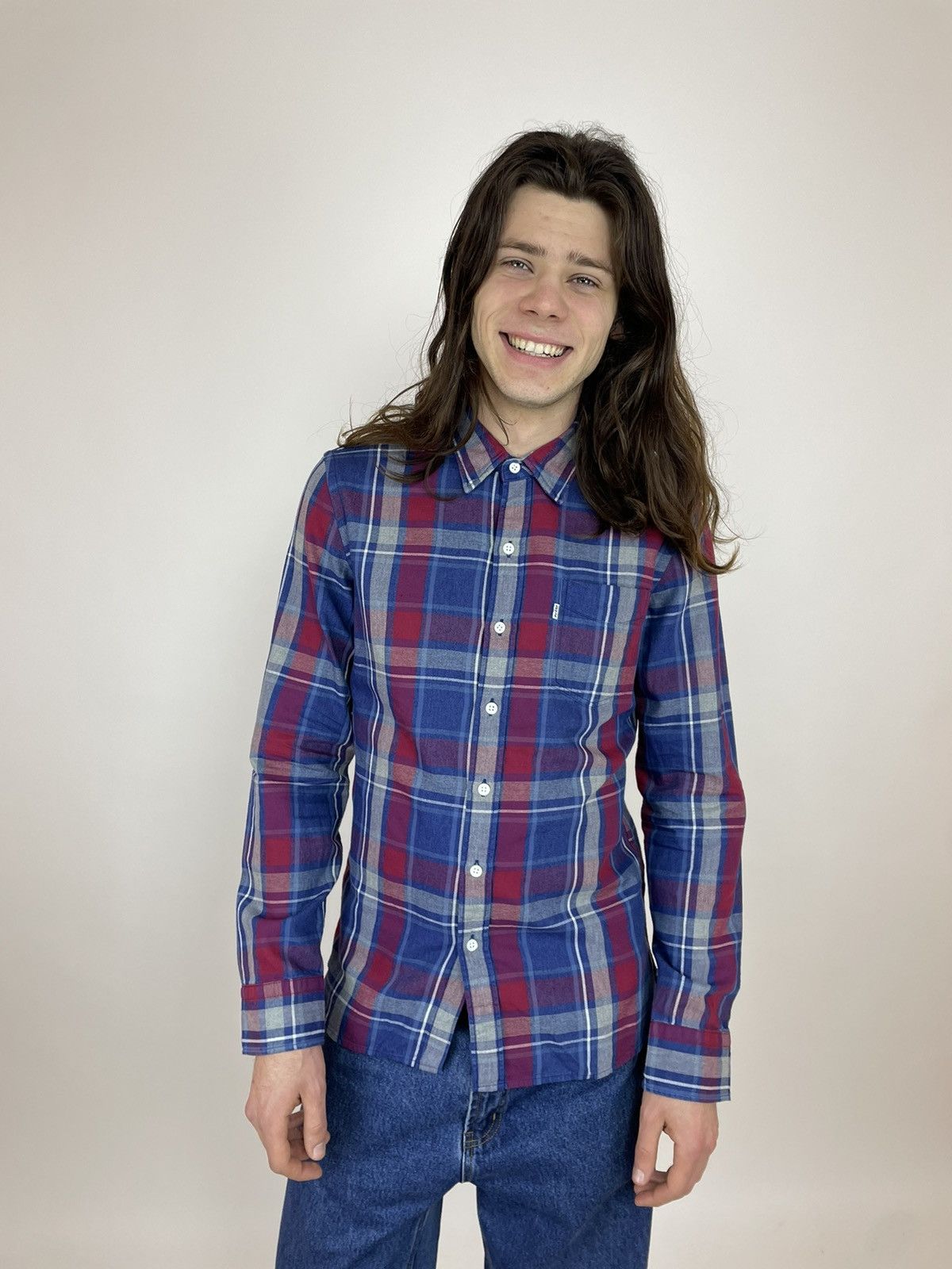 Levi's Levis checkered Shirt long sleeve slim fit Mens size S Size US S / EU 44-46 / 1 - 1 Thumbnail