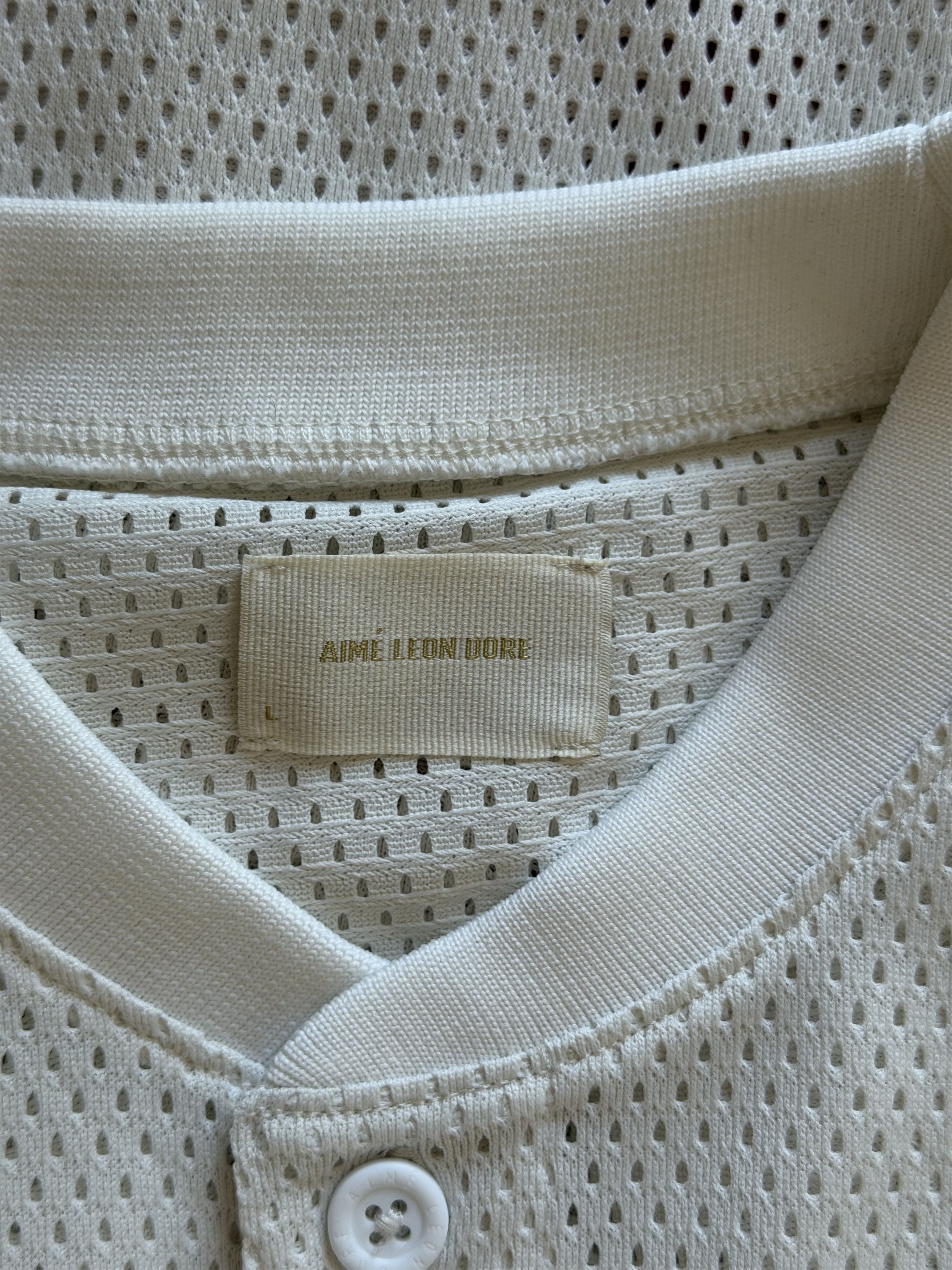 Aime Leon Dore Aime Leon Dore Mesh Batting Practice Jersey in White Size US L / EU 52-54 / 3 - 8 Thumbnail