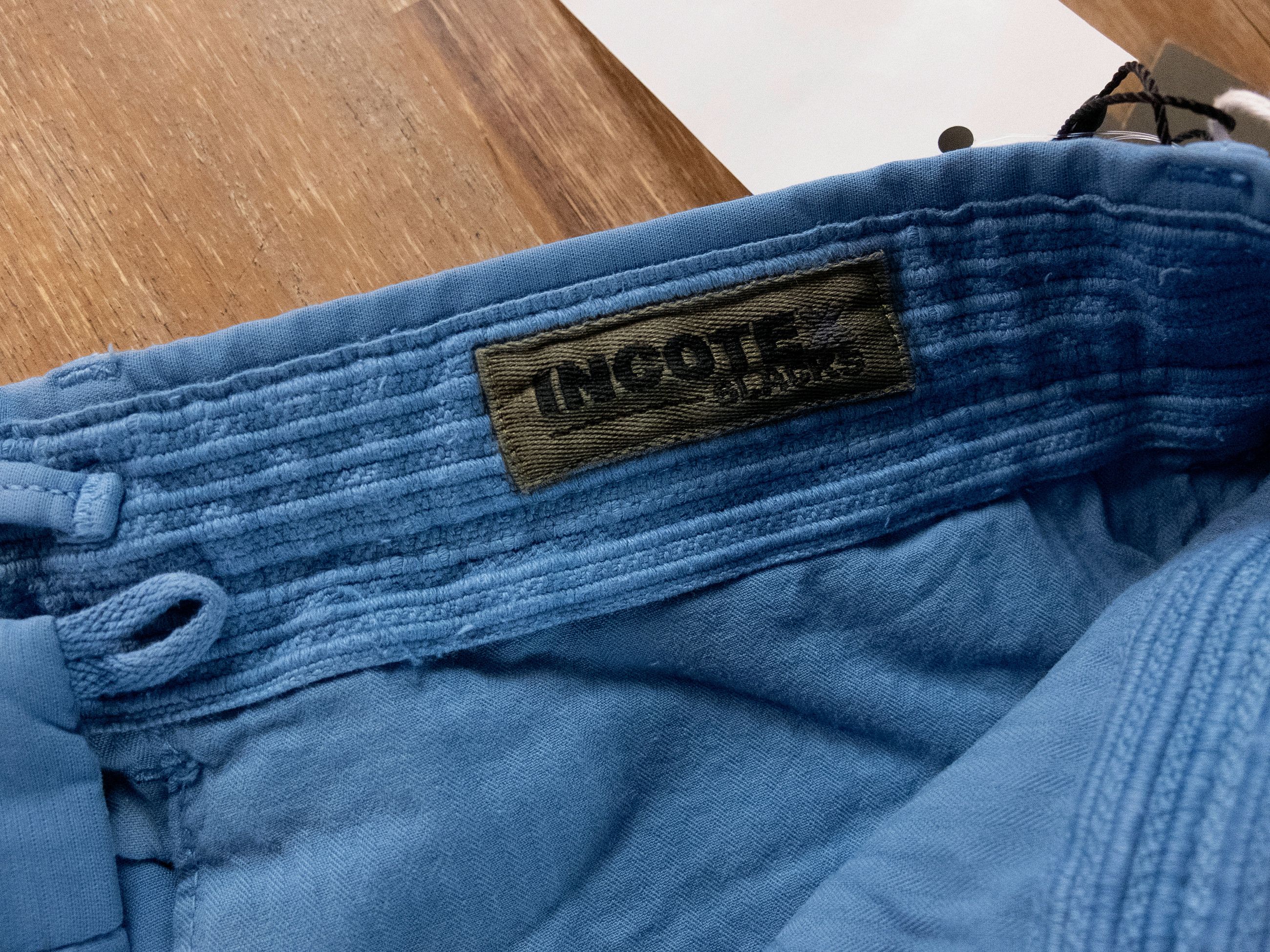 Incotex INCOTEX Slacks blue slim flat front cotton chino pants 32 Size US 32 / EU 48 - 5 Thumbnail
