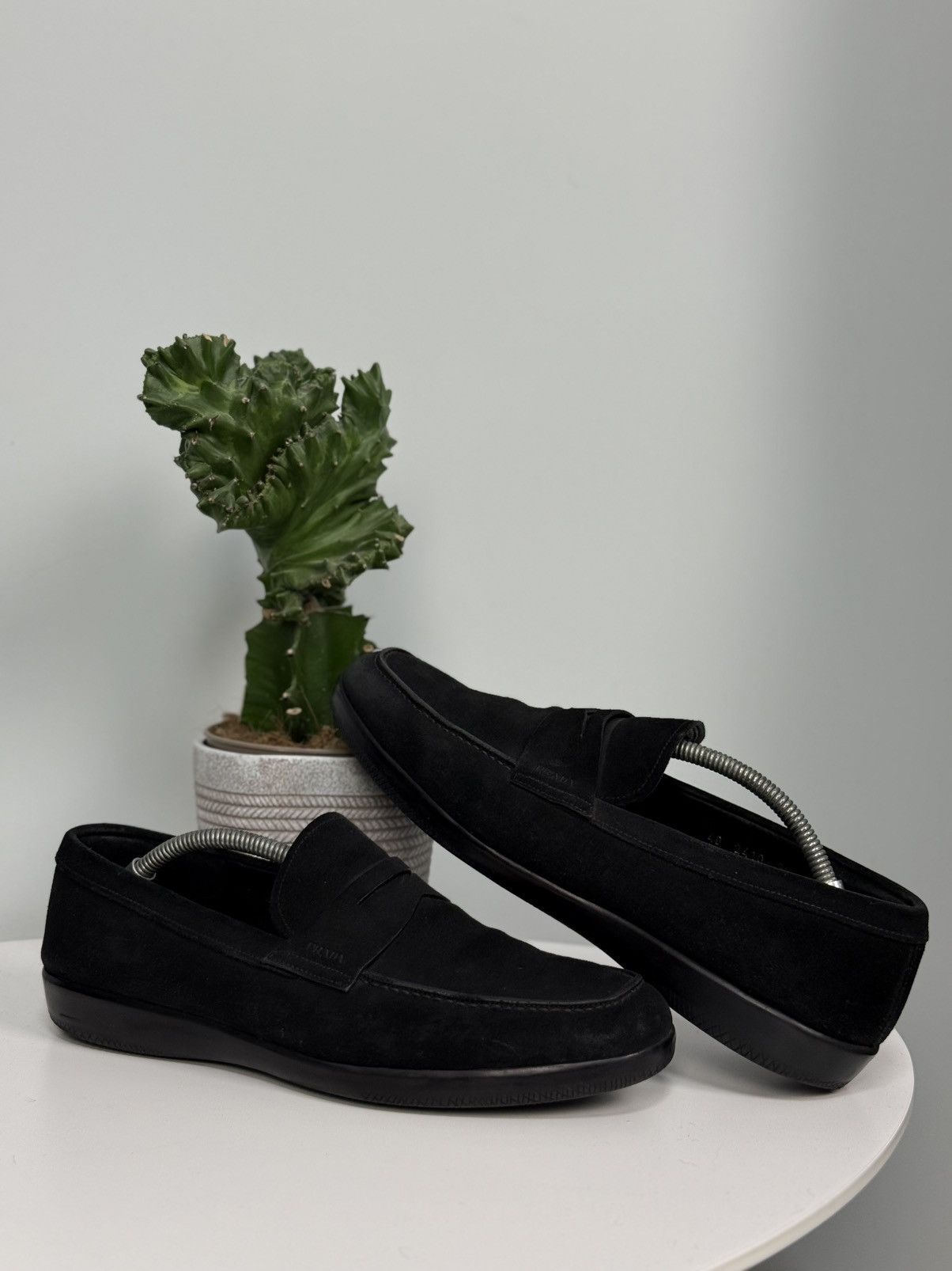 Prada PRADA Suede Loafers Black shoes Car Size US 11 / EU 44 - 3 Thumbnail