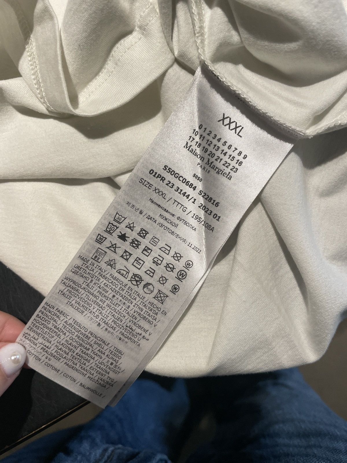 Maison Margiela Logo cotton t-shirt Size US XXL / EU 58 / 5 - 10 Thumbnail
