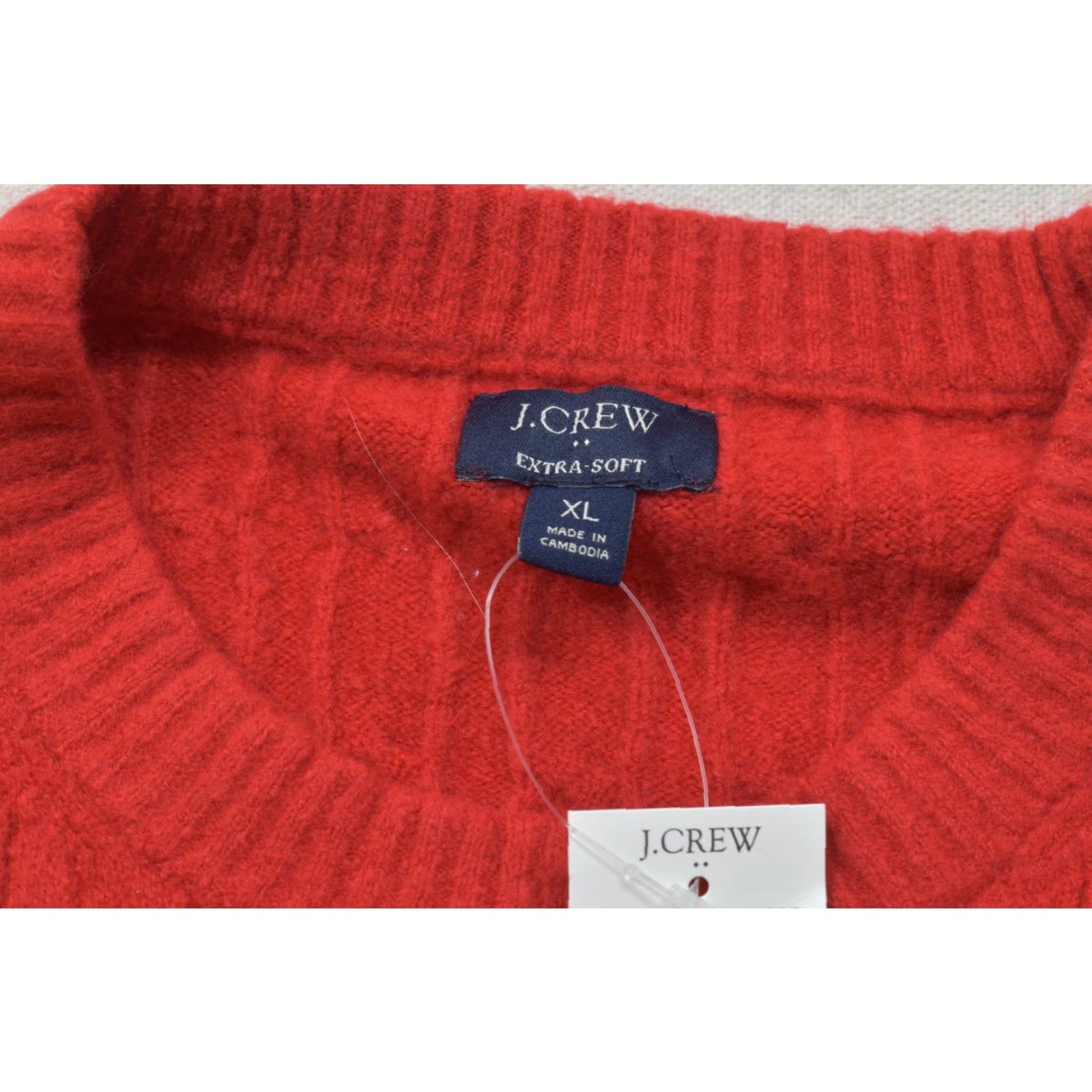 J.Crew J.Crew Sweater Crewneck Red XL Men's Extra-Soft Cable Knit Pullover NWT Size US XL / EU 56 / 4 - 7 Thumbnail