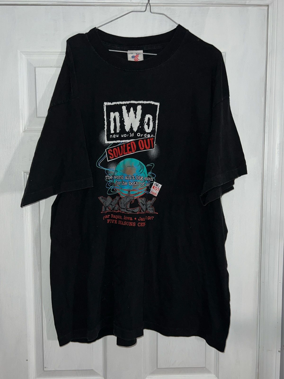 Vintage 1997 NWO WCW Souled Out Wrestling PPV T Shirt XXL