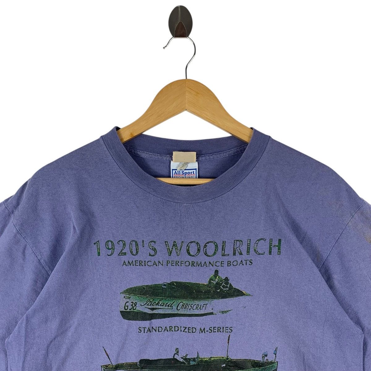 Woolrich Woolen Mills Vintage 90s Woolrich American Performance Boats Graphic Tee Size US M / EU 48-50 / 2 - 2 Thumbnail