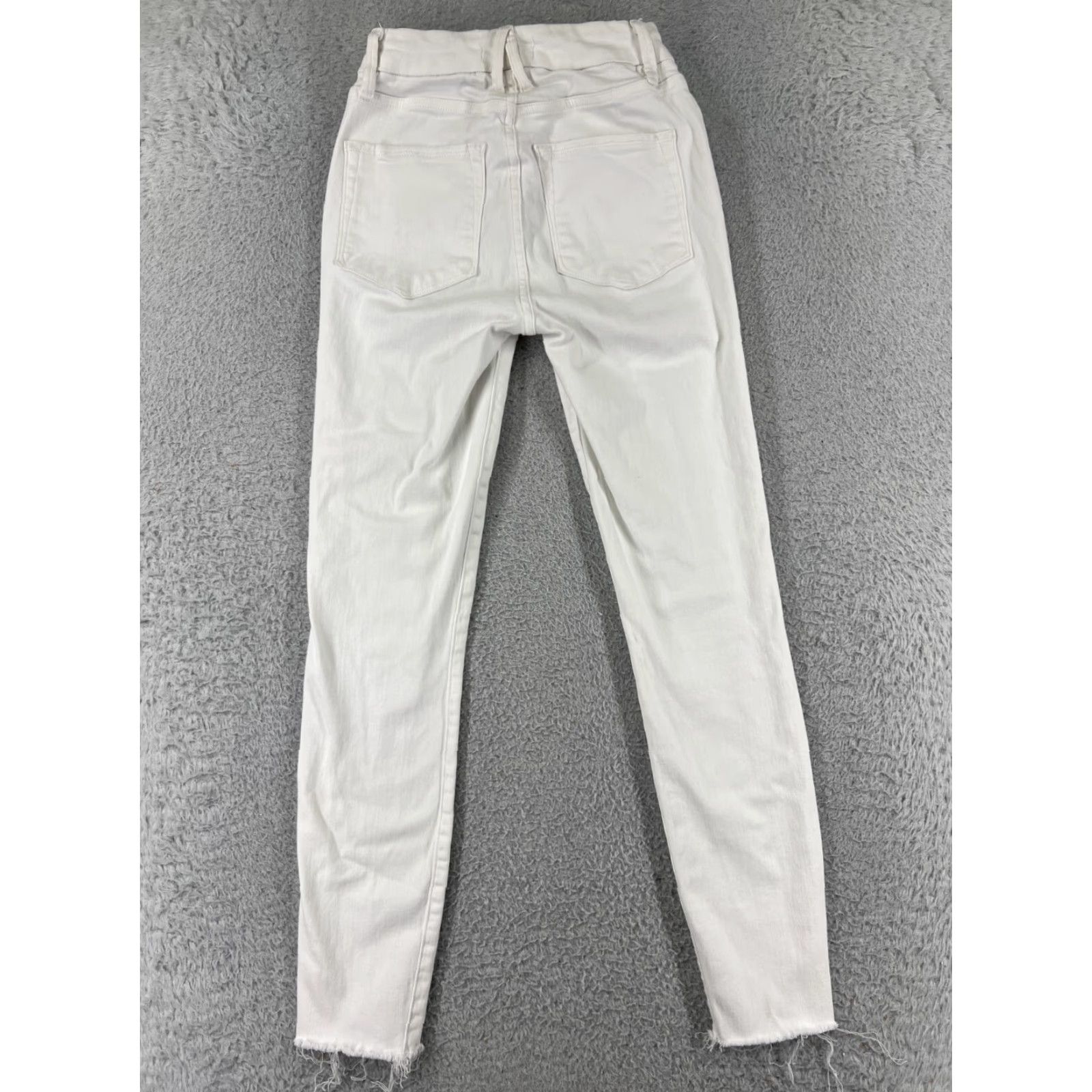 Good American Good American White Jeans Womens 00 Skinny Crop 5-Pocket Denim Stretch Slimming Regular Inseam 26 Modern London Style Womens Size 24" / US 00 / IT 34 - 2 Thumbnail