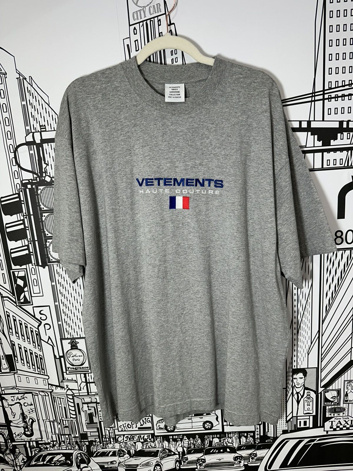 Vetements Vetements Haute Couture T-Shirt Melange Grey XS Size US XS / EU 42 / 0 - 1 Thumbnail