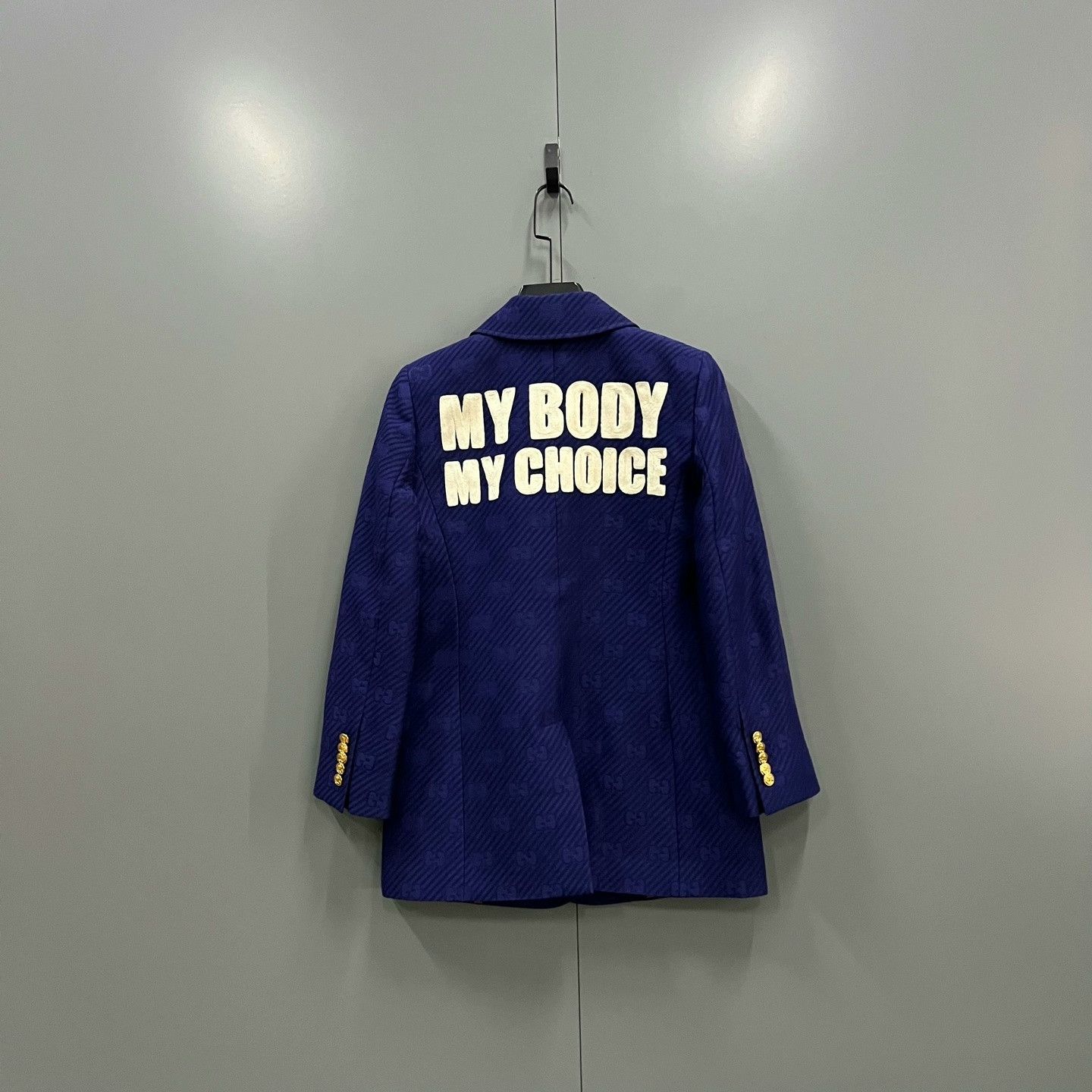 Gucci Gucci Blue Twill GG Print Suit Size US XXS / EU 40 - 2 Thumbnail