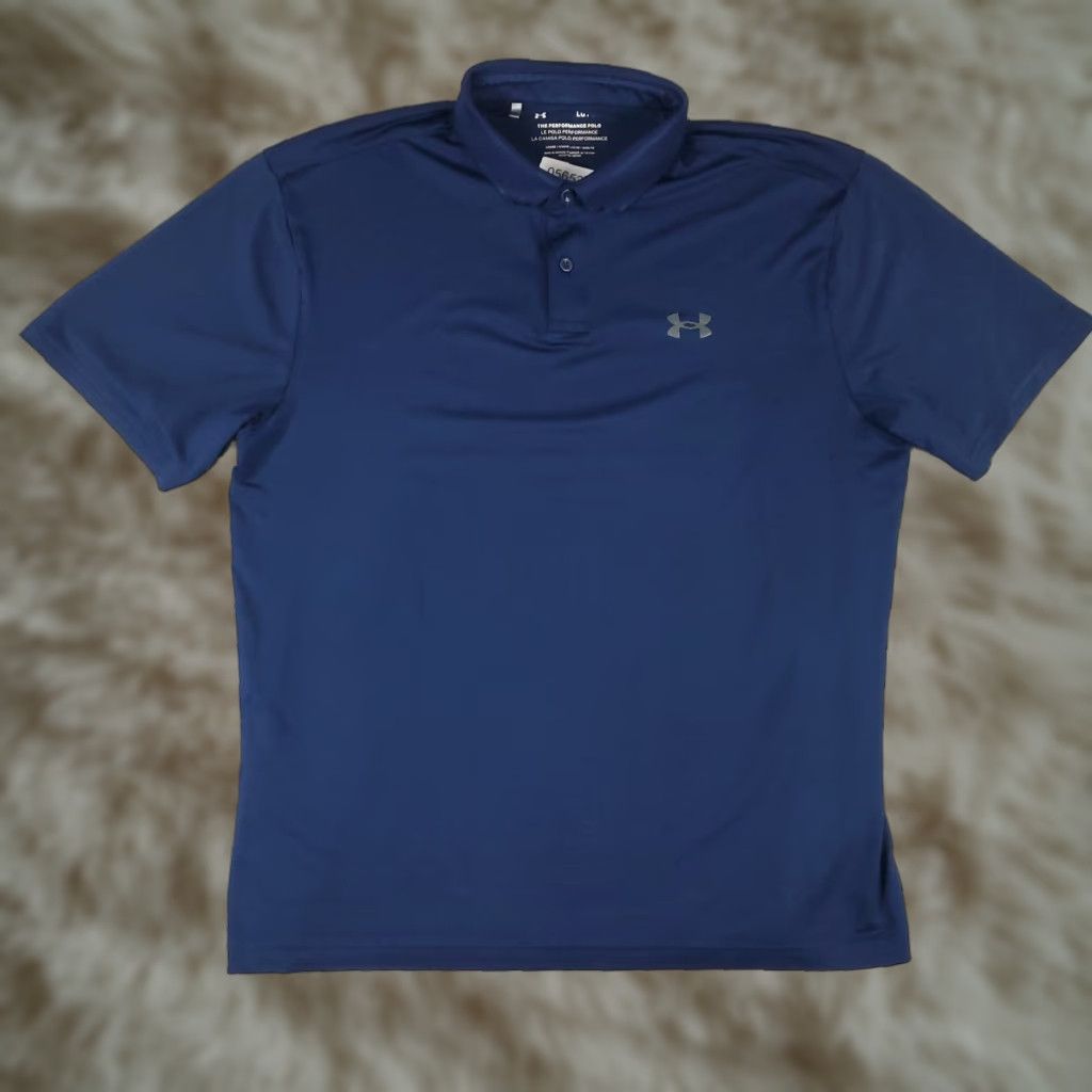 Under Armour Under Armour Polo Shirt Mens L Blue Golf Casual Short Sleeve Polo Mens Blue Golf Shirt Size US L / EU 52-54 / 3 - 1 Thumbnail