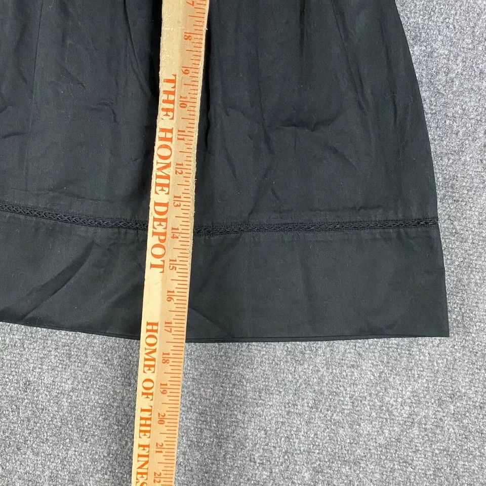 Loft Loft Skirt Women's Size 4 Black 100% Cotton Zipper Mini Size 27" / US 4 / IT 40 - 3 Thumbnail