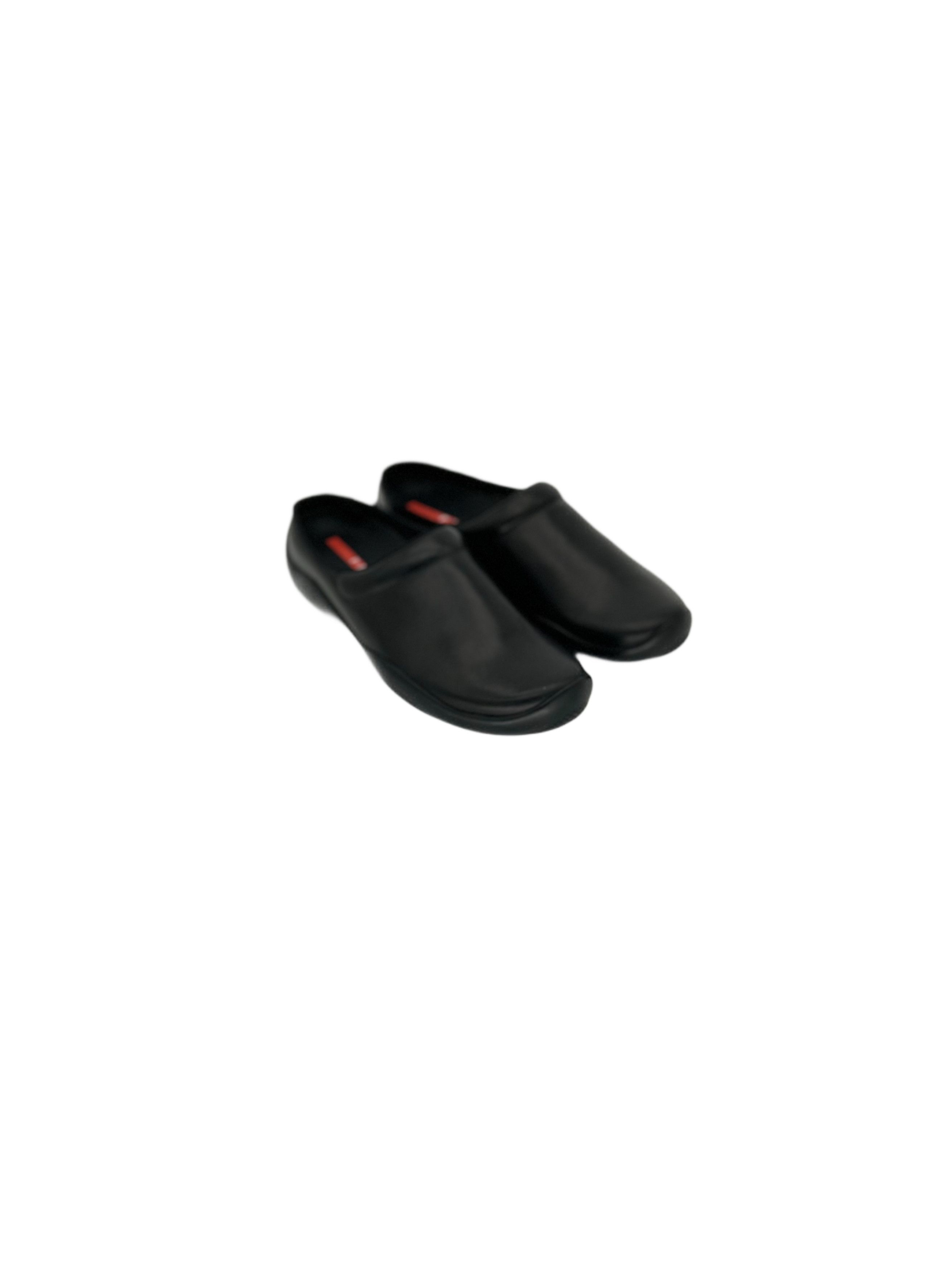 Prada Prada Linea Rossa 'Sport' Black Calf Leather Mules Size US 6 / EU 39 - 1 Thumbnail