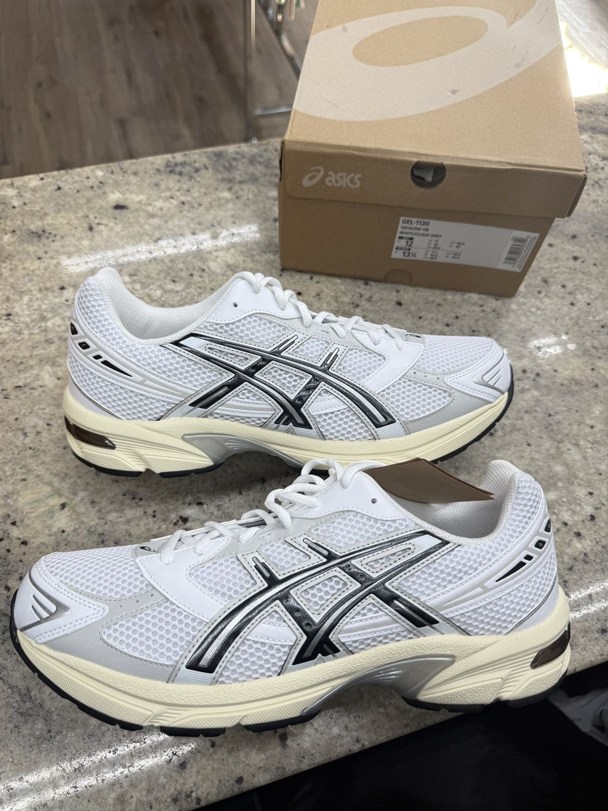 Asics Gel-1130s White/cloud Grey Size US 12 / EU 45 - 1 Thumbnail