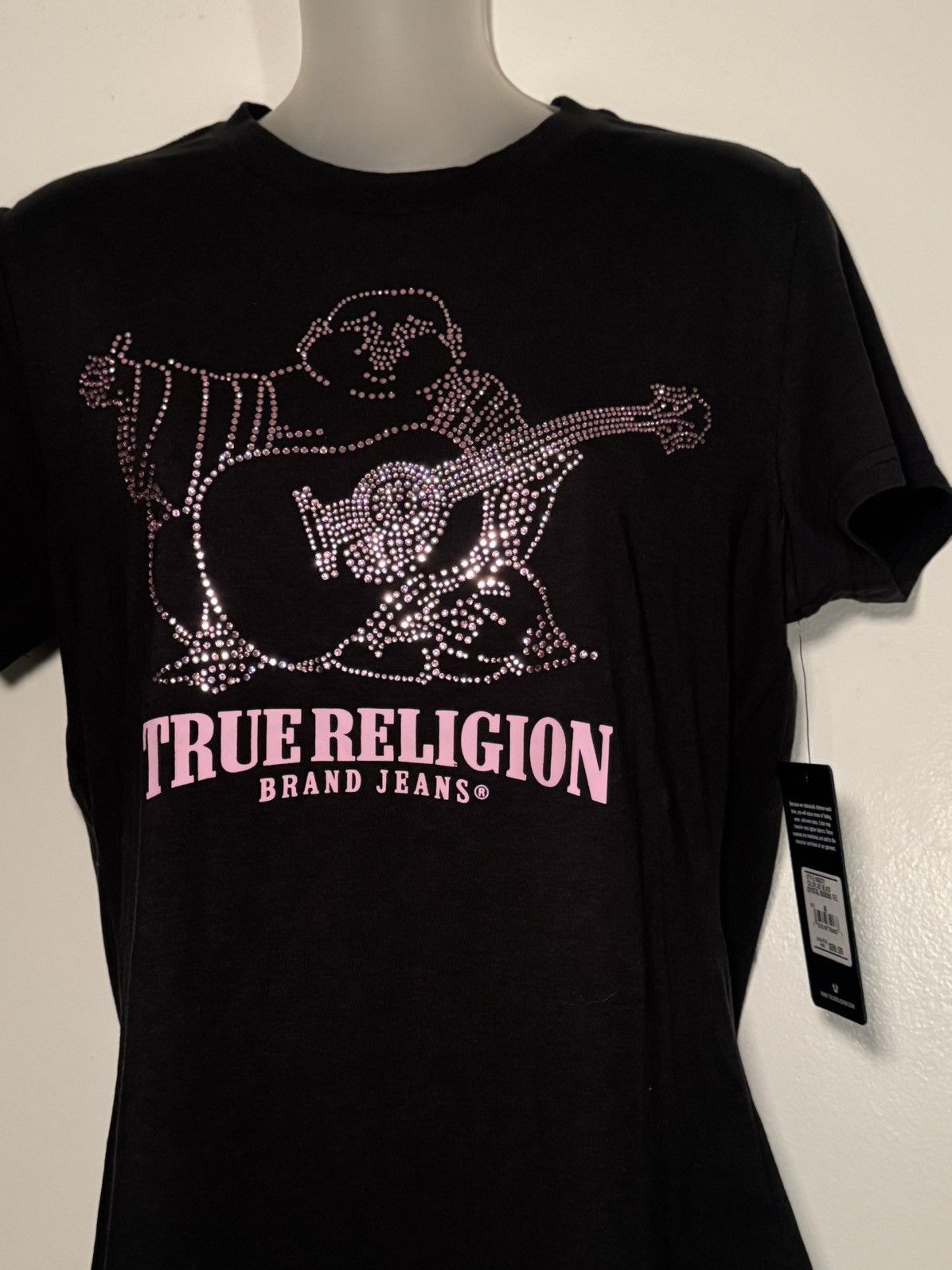 True Religion True Religion Pink Crystal Buddha Tee – Y2K Rhinestone Size M / US 6-8 / IT 42-44 - 2 Thumbnail