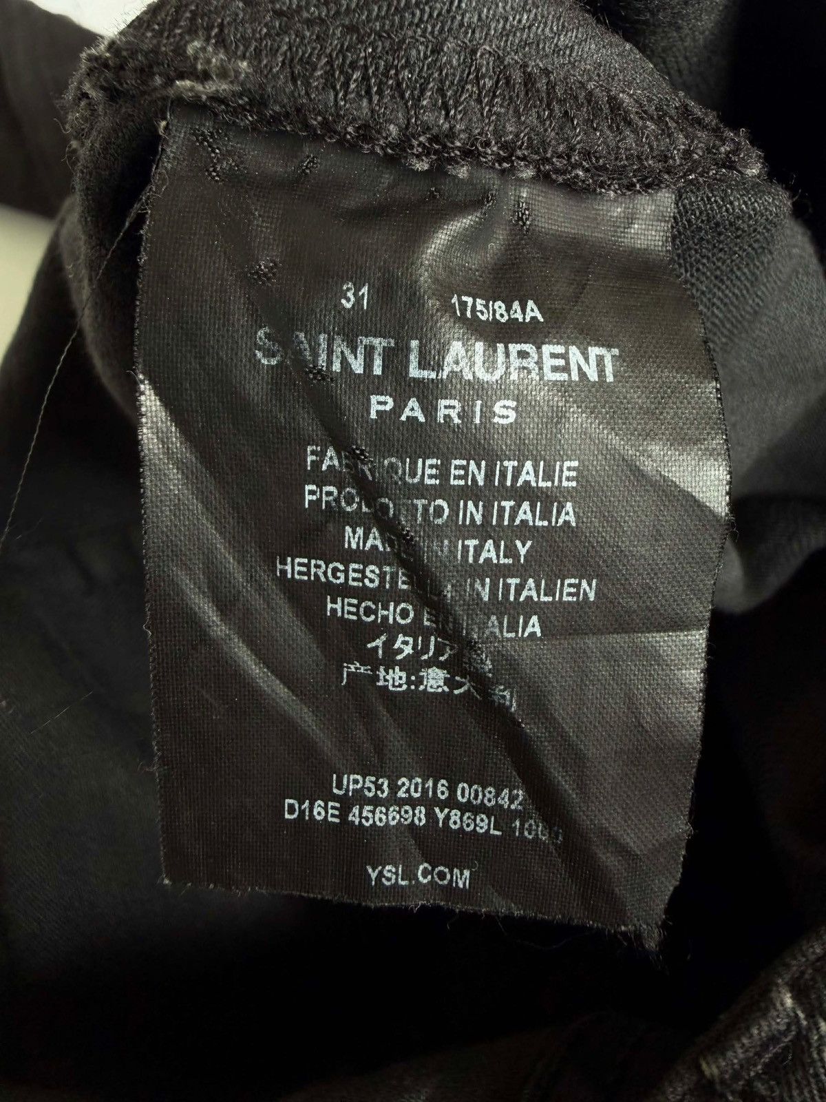 Saint Laurent Paris Saint Laurent by Hedi Slimane S/S16 Biker Denim Pants Size US 31 - 13 Thumbnail