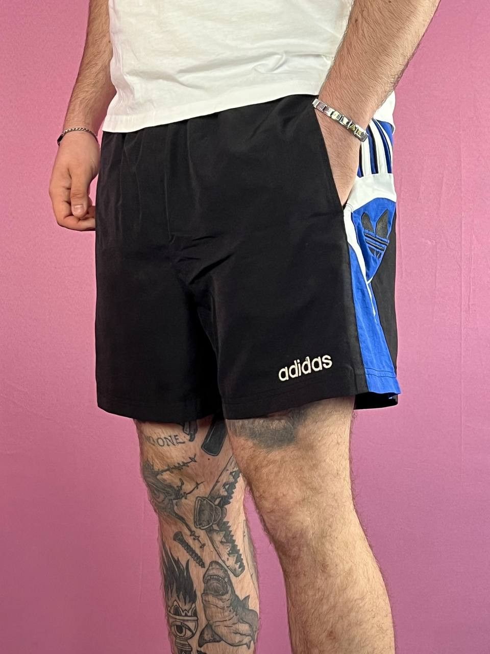 Adidas × Vintage 90s Adidas Vintage Men's Sport Shorts - L Size US 34 / EU 50 - 1 Thumbnail