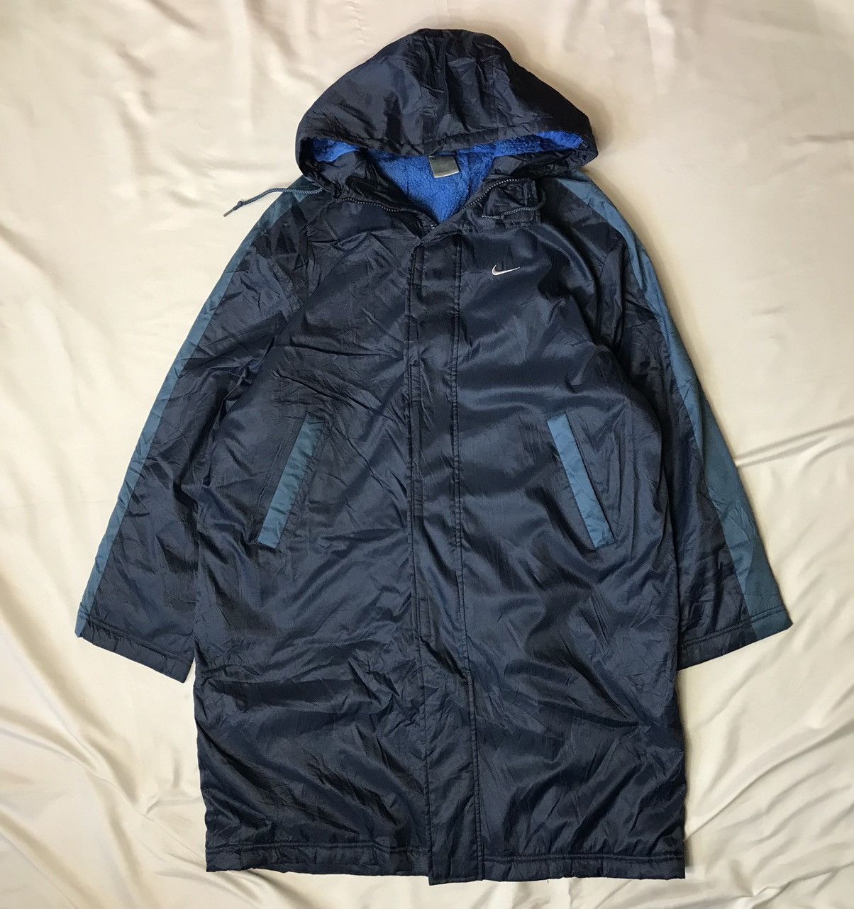 Nike × Vintage Vintage Nike big logo embroidery long jacket Size US XL / EU 56 / 4 - 1 Thumbnail