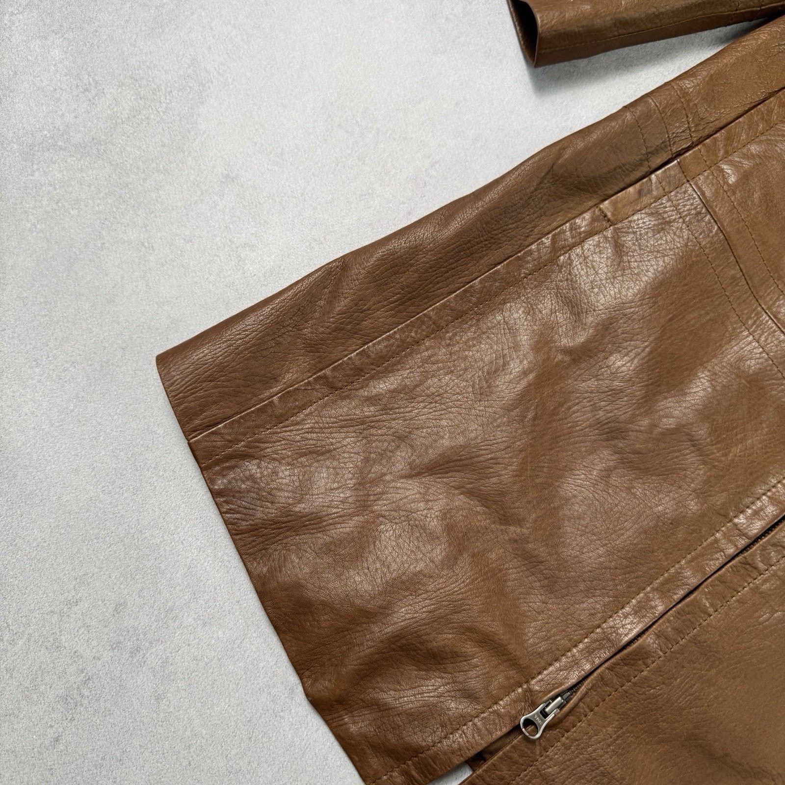 Weekend Max Mara Weekend Max Mara Women Leather Jacket Coat Size 12 Brown Size M / US 6-8 / IT 42-44 - 12 Thumbnail
