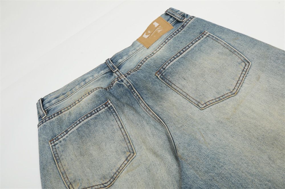 Japanese Brand × Jean Men's retro street distressed washed gradient ripped jeans Size US 32 / EU 48 - 6 Thumbnail