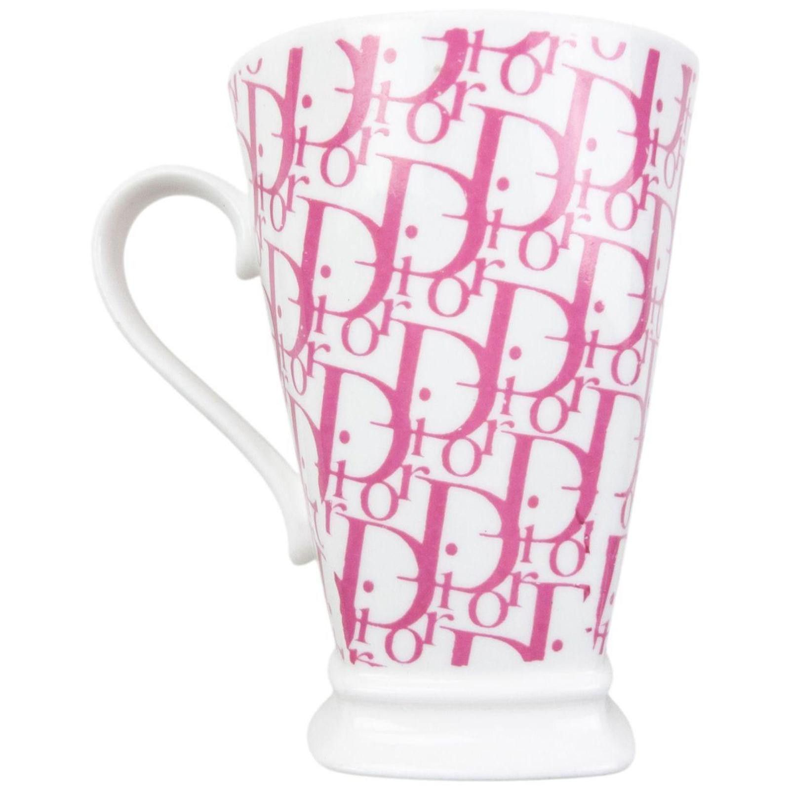 Dior Vintage 2000s Dior Monogram Fine Bone China Mug Size ONE SIZE - 4 Thumbnail