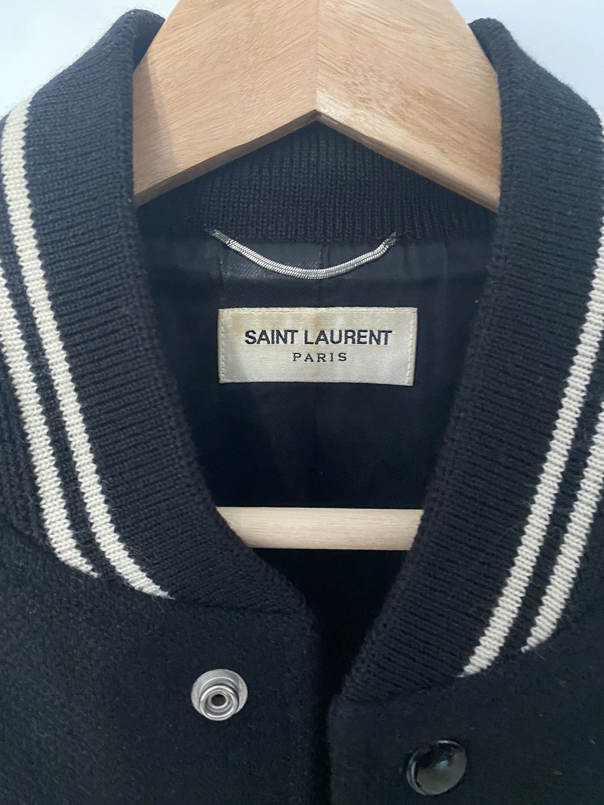 Saint Laurent Paris Teddy varsity bomber jacket Size US M / EU 48-50 / 2 - 14 Thumbnail