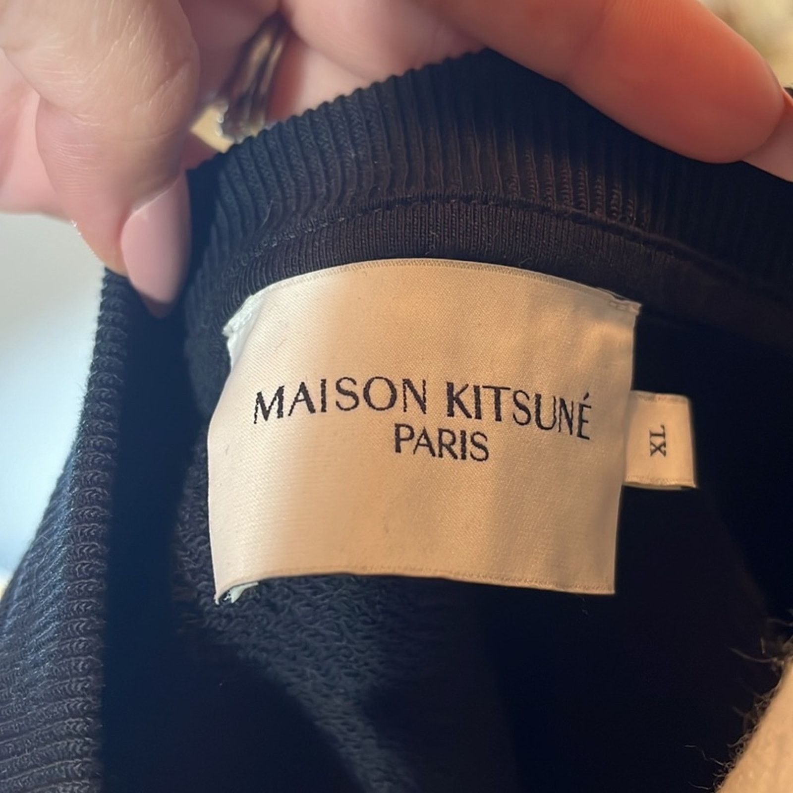 Maison Kitsune Maison Kitsuné Black Fox Head Sweatshirt Size XL / US 12-14 / IT 48-50 - 2 Thumbnail