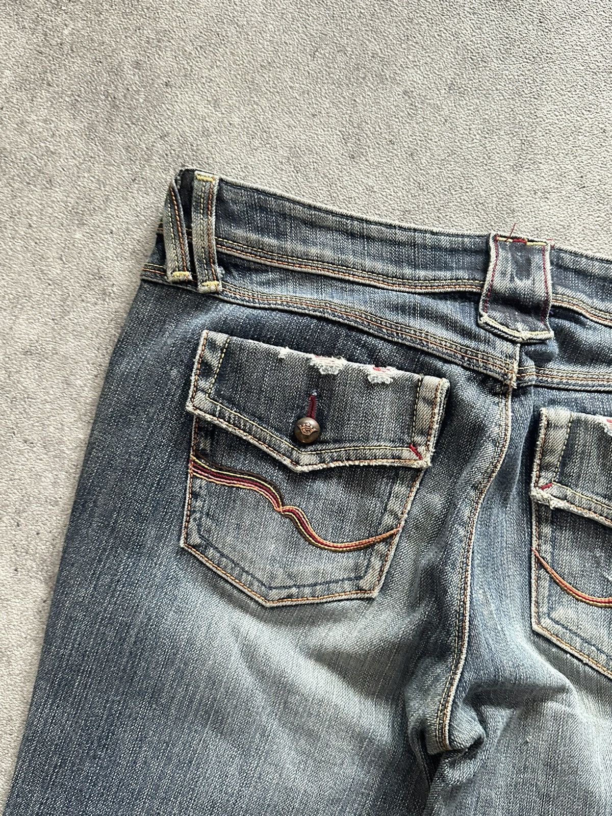 Tornado Mart 90s Japanese Brappers Flared Washed Denim Jeans Lgb Size US 29 - 10 Thumbnail