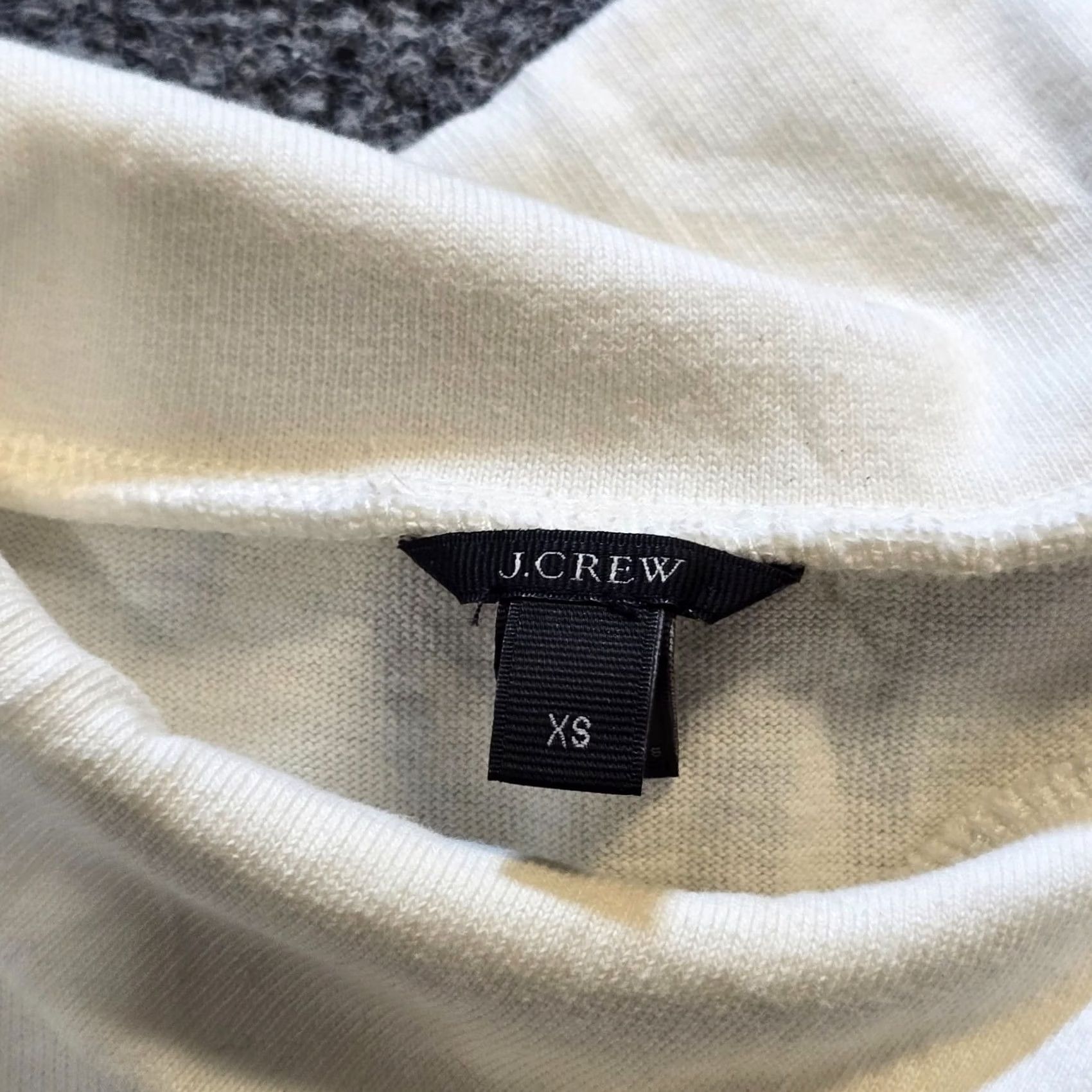 J.Crew J.CREW Top Womens XS White Striped High Neck Anchor Button Nautical Preppy Shirt Size XS / US 0-2 / IT 36-38 - 3 Thumbnail