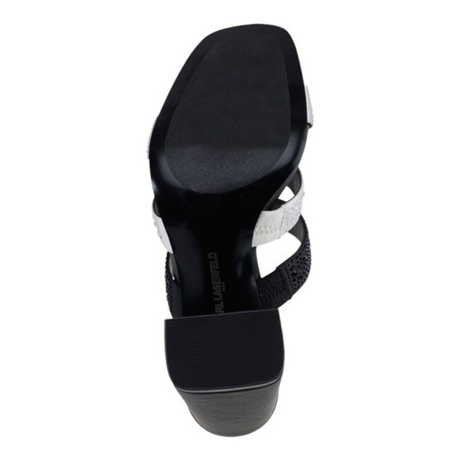 Karl Lagerfeld Karl Lagerfeld Black Rhinestone Block Heel Sandals Size 6 Size US 6 / IT 36 - 6 Thumbnail