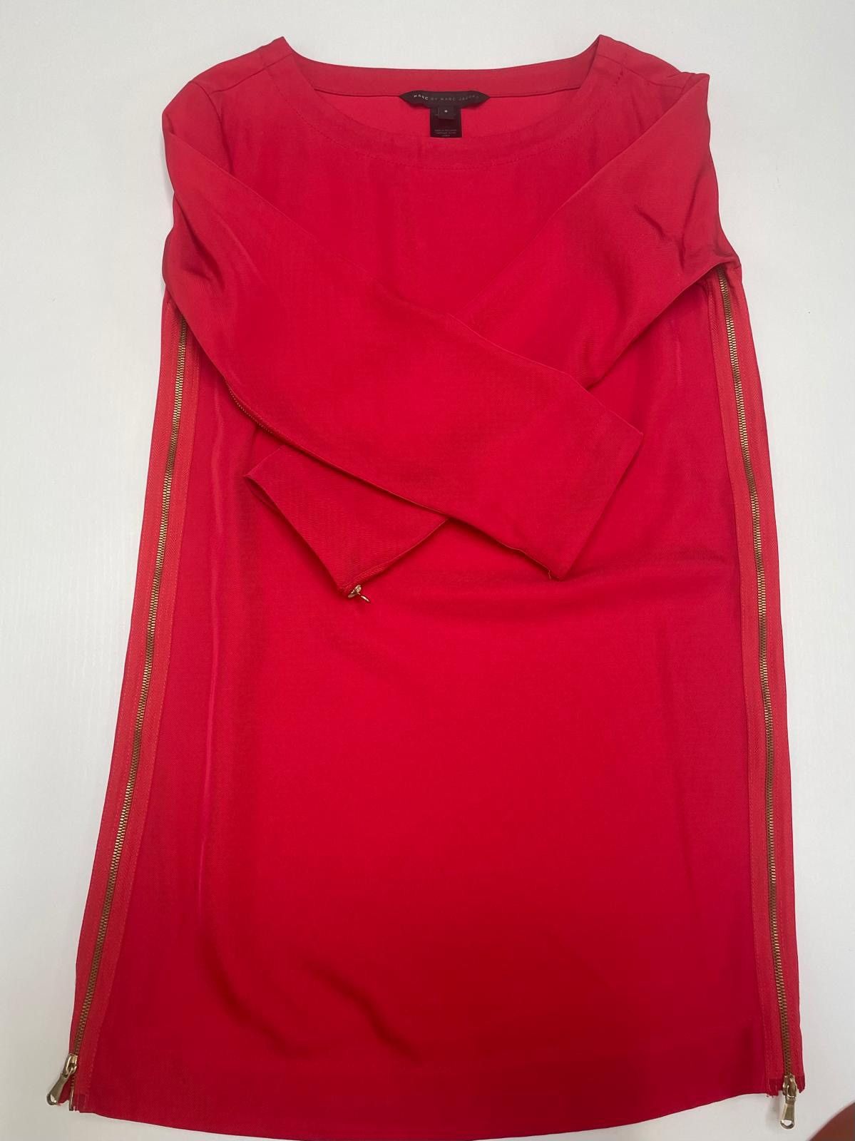 Marc by Marc Jacobs Red mini dress with zipper trim Size S / US 4 / IT 40 - 1 Thumbnail