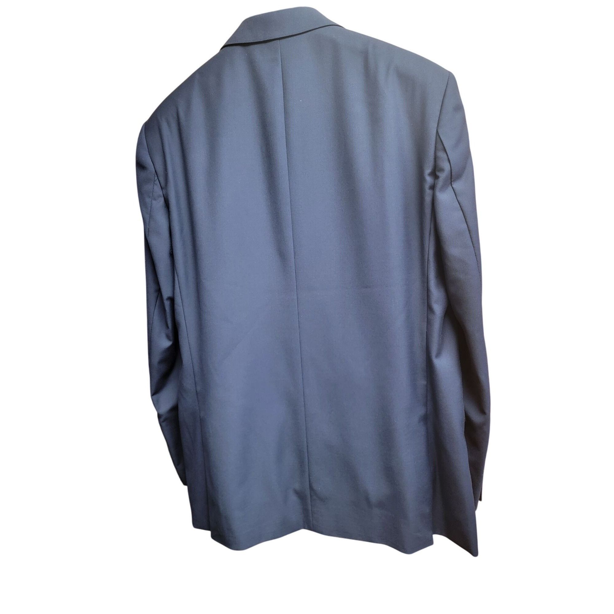 Other Mens Navy Blue Classic 2-Button Suit Polyester & Rayon Unhem Size 42R - 12 Thumbnail