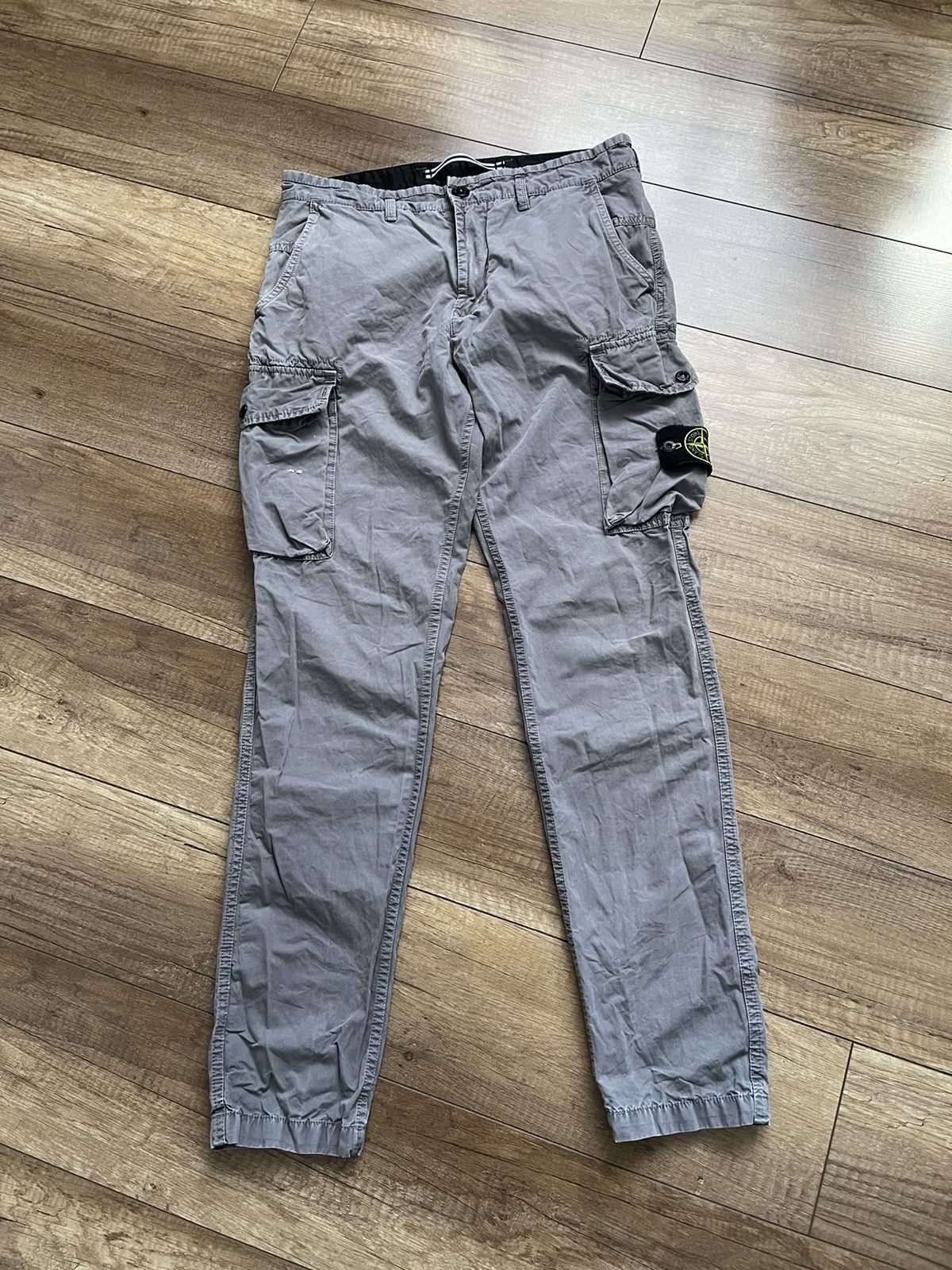 image of 2020 S/s Stone Island Cargo Pants Trousers in Grey, Men's (Size 30)