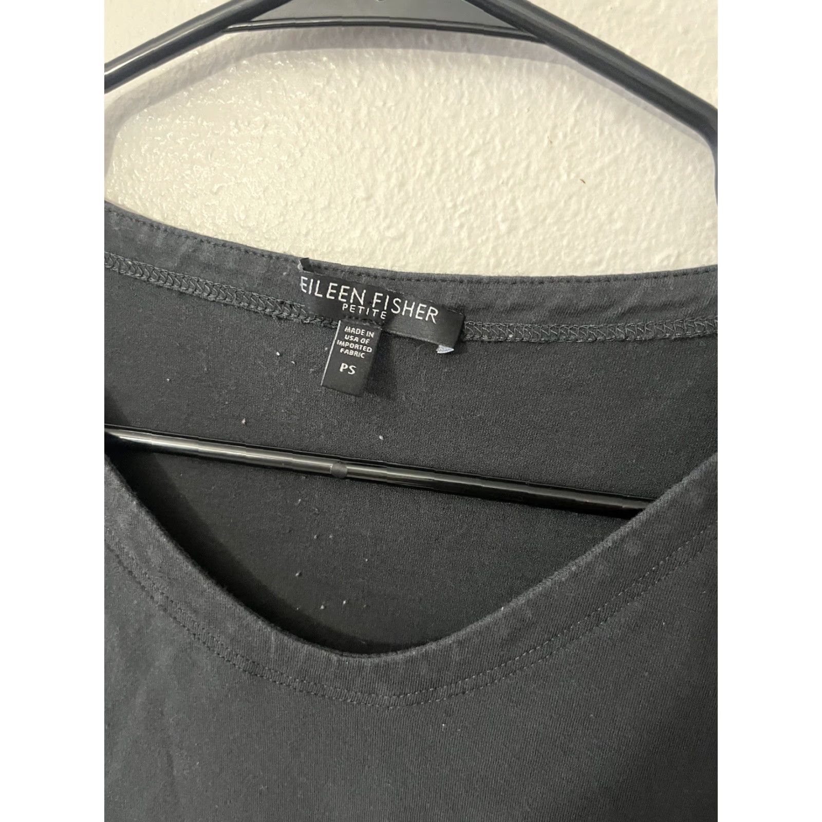 Eileen Fisher Eileen Fisher Tunic Shirt Women PS Petite 3/4 Sleeve Gray Viscose/Spandex Relaxed Casual Travel Size S / US 4 / IT 40 - 3 Thumbnail
