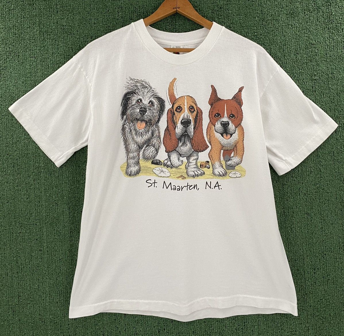 Vintage VTG 90’s Sun Your Buns Dogs Butts Double Sided T-shirt Size US M / EU 48-50 / 2 - 1 Thumbnail