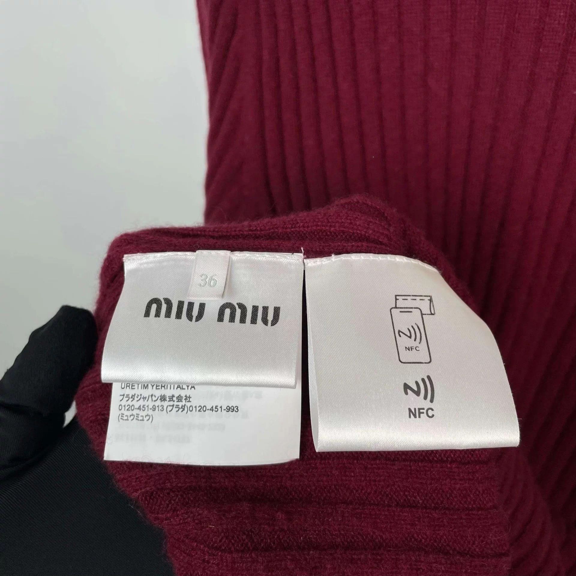 Miu Miu Miu Miu red wool knit sweater size 36 Size XS / US 0-2 / IT 36-38 - 9 Thumbnail