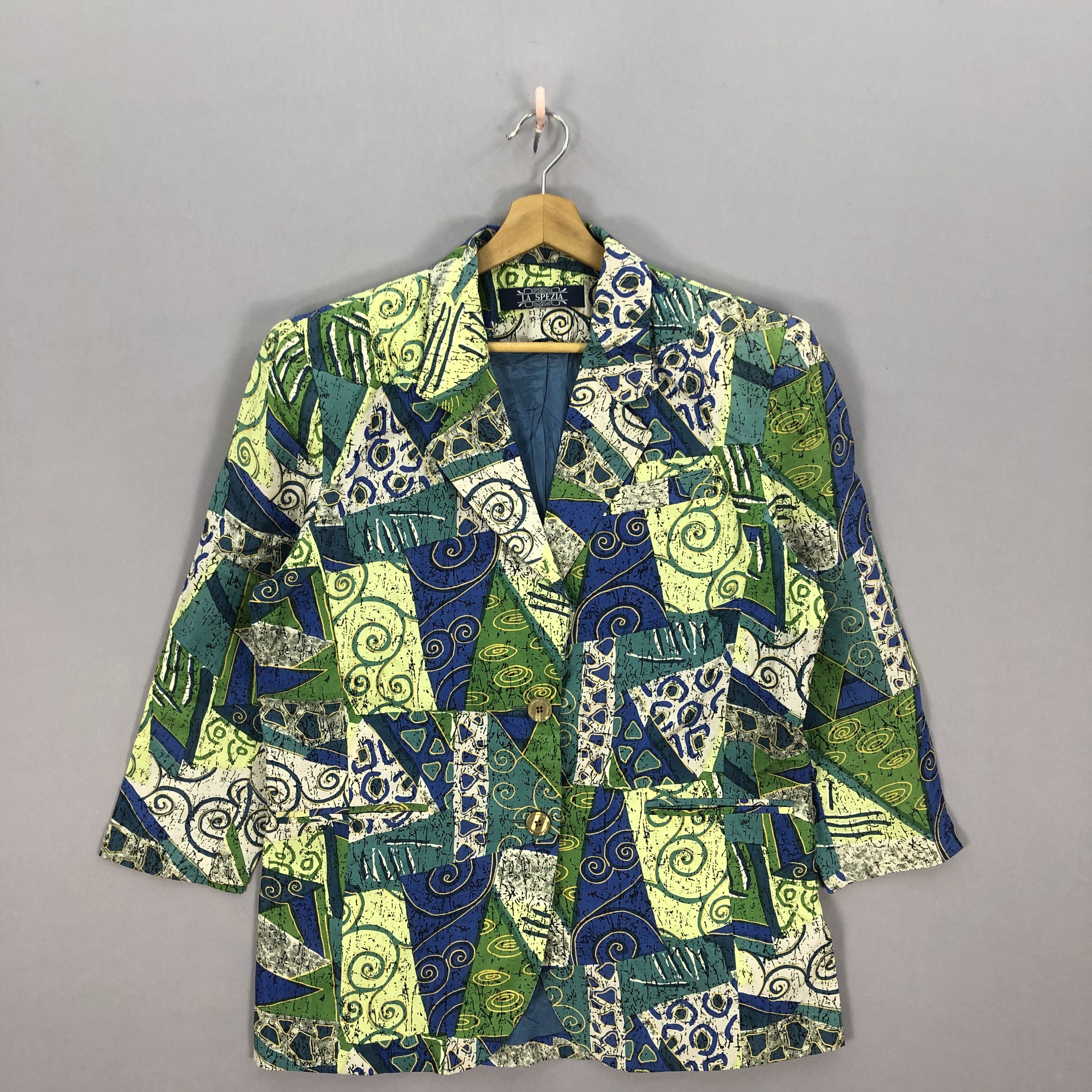 Japanese Brand Vintage La Spezia Satin Pop Arts Coat Jacket Size US L / EU 52-54 / 3 - 2 Thumbnail