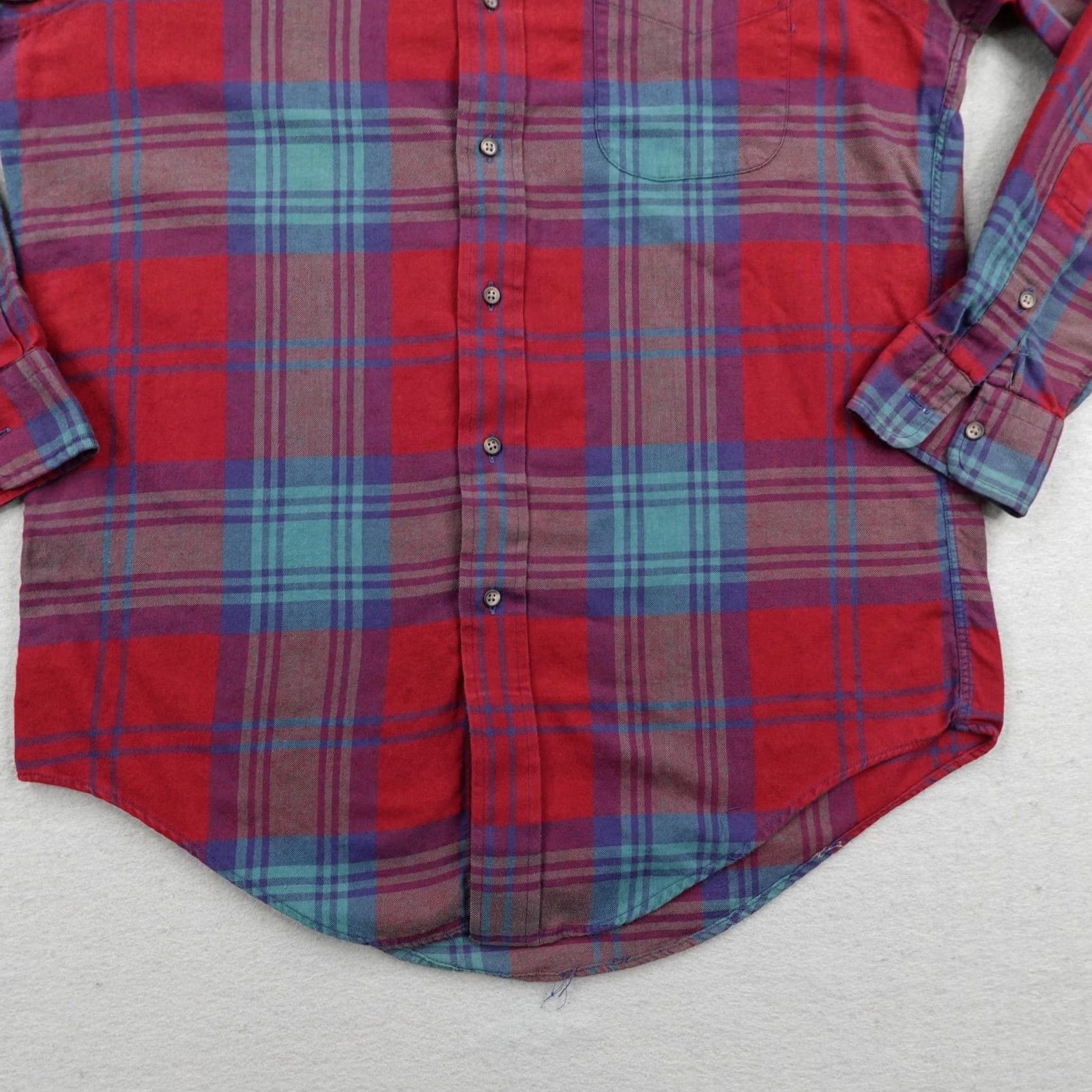 Vintage Vintage Viyella Shirt Mens Medium Red Blue Plaid Button Up Made In USA Twill Size US M / EU 48-50 / 2 - 4 Thumbnail