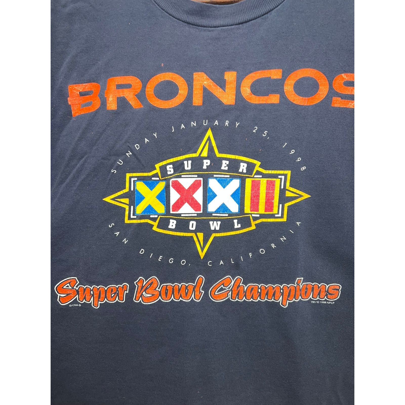 Vintage Vintage Denver Broncos Super Bowl Shirt Champions 32 VTG XL Size US XL / EU 56 / 4 - 2 Thumbnail