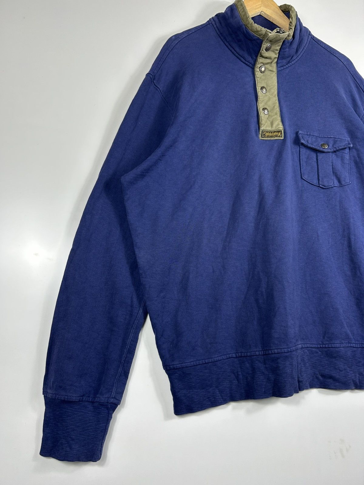 Polo Ralph Lauren ⚡️Vintage Y2K Polo Ralph Lauren Half Zipper Sweatshirt Size US XXL / EU 58 / 5 - 2 Thumbnail