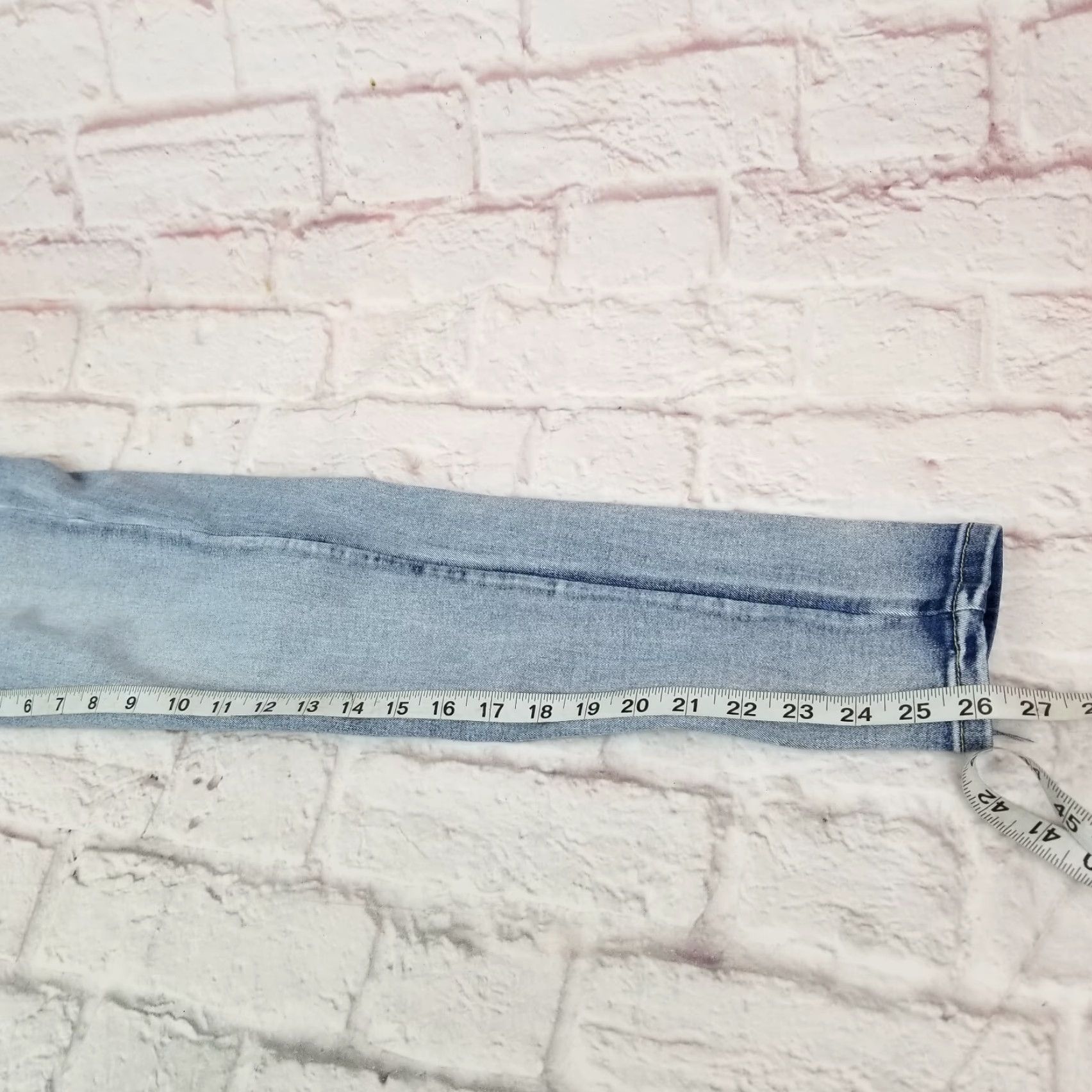 Vintage WAX JEAN Jeans Teens High Rise Skinny Blue Light Wash Size 5 / 27 Size 27" / US 4 / IT 40 - 7 Thumbnail