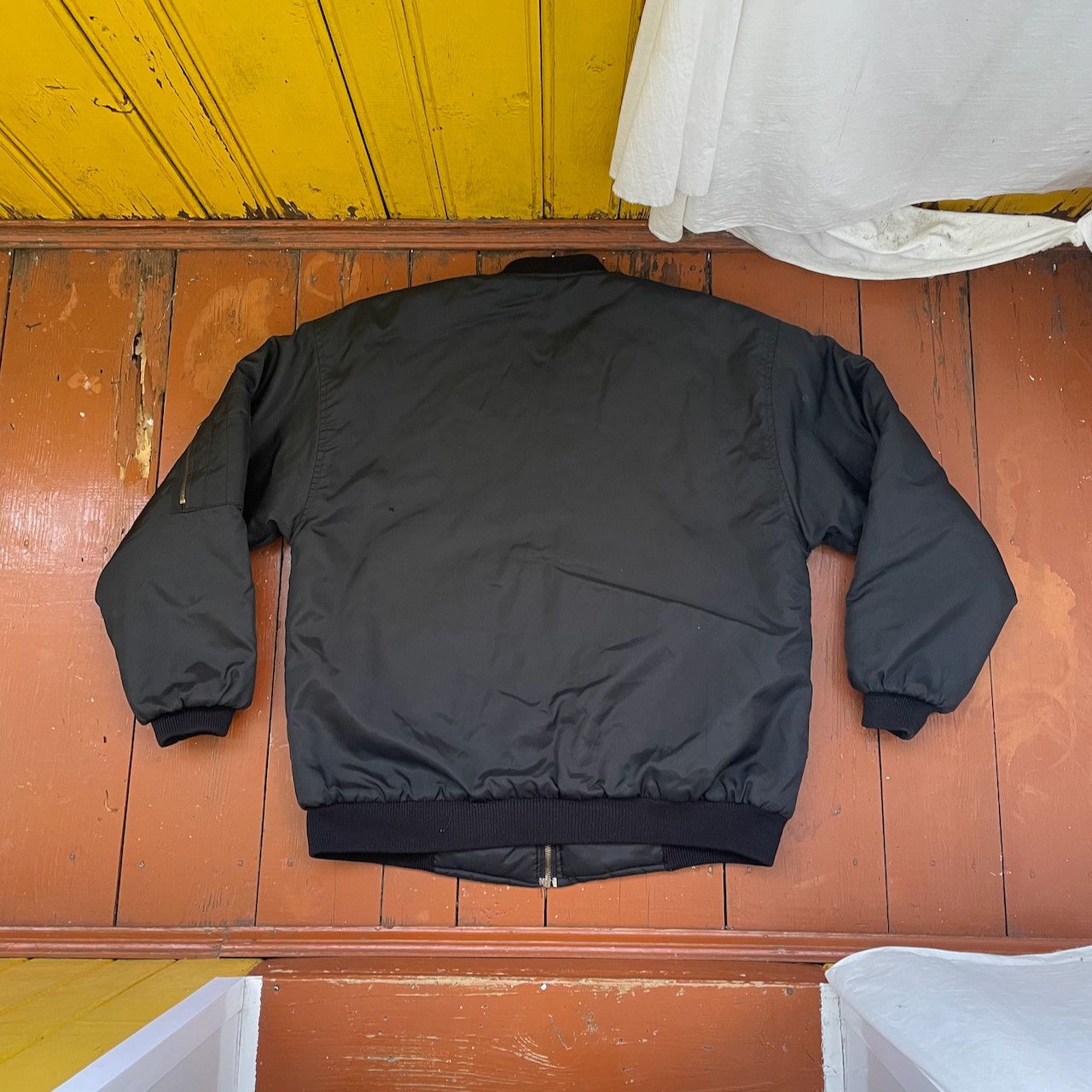 Other Vintage MA-1 Bomber Jacket – Black Nylon air force Size US XL / EU 56 / 4 - 6 Thumbnail