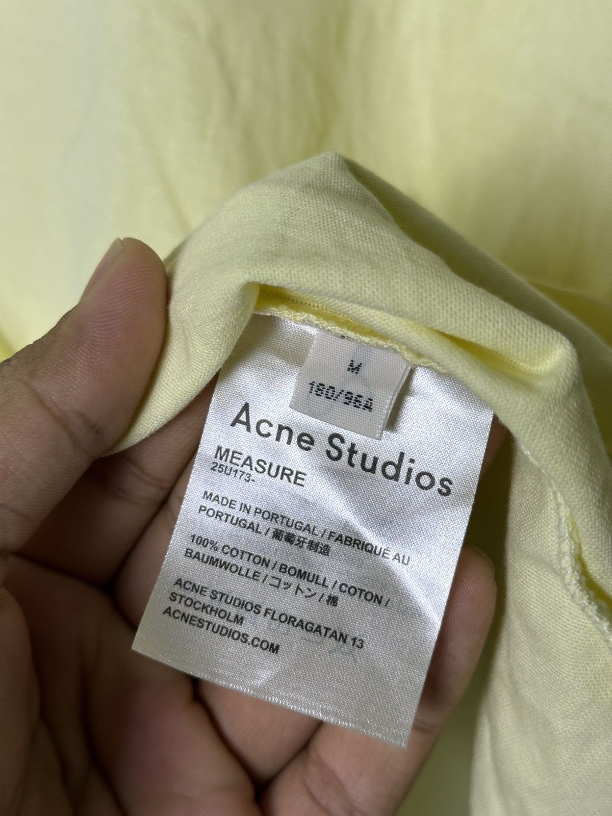 Acne Studios Acne Studios Vanilla Yellow Tshirt Size US M / EU 48-50 / 2 - 3 Thumbnail