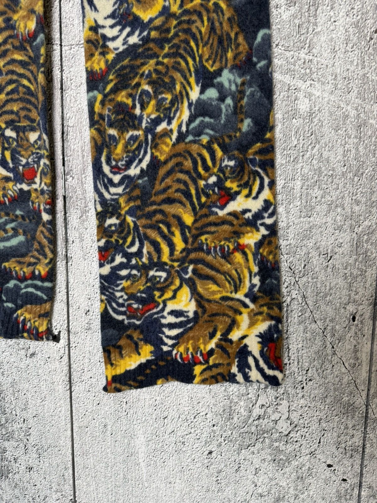Kenzo Kenzo Paris Wool Tiger All Over Printed Scarf MultiColor Size ONE SIZE - 12 Thumbnail
