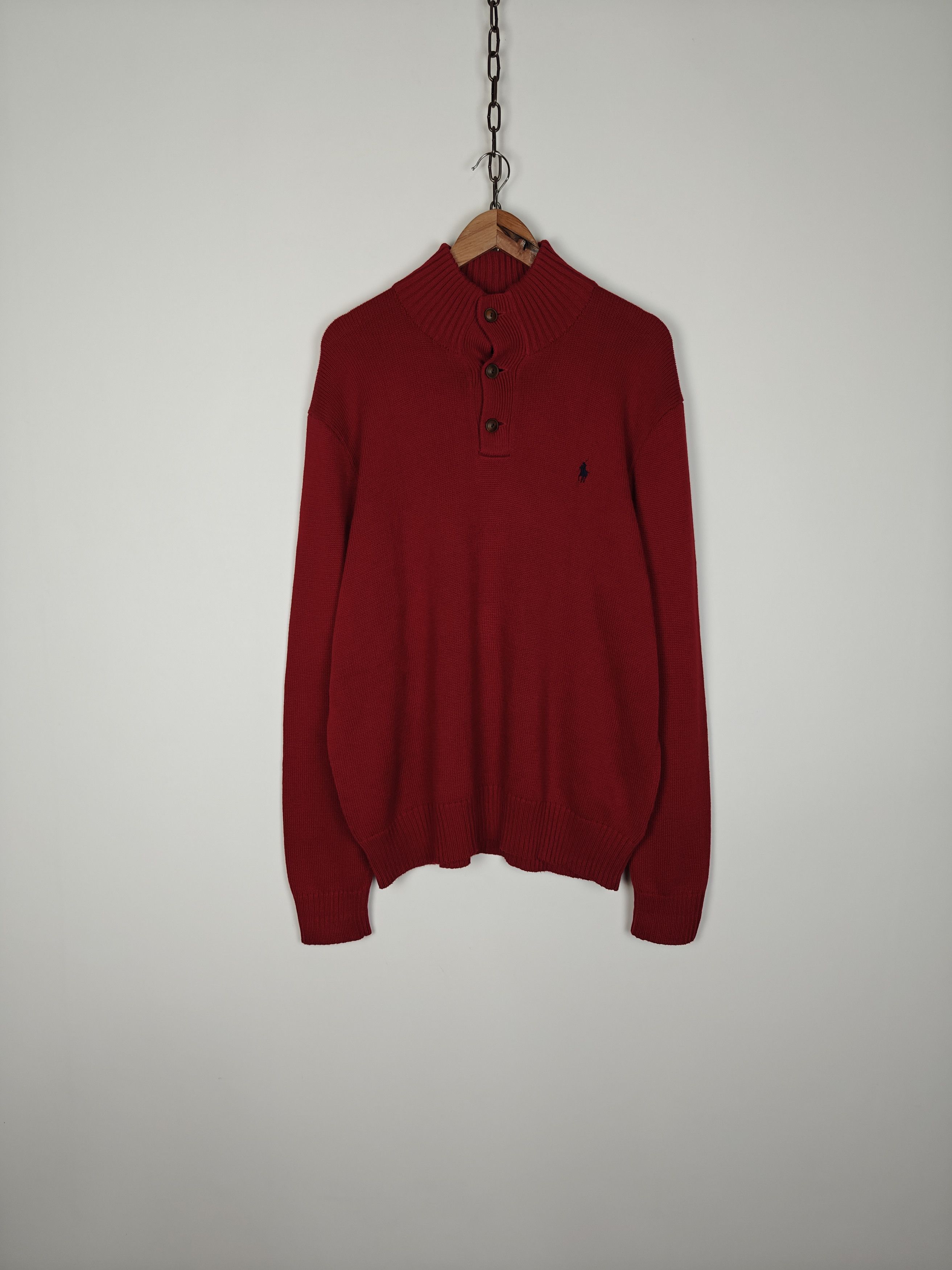 Polo Ralph Lauren Polo Ralph Lauren Knit Sweater Pullover Red size XL Size US XL / EU 56 / 4 - 1 Thumbnail