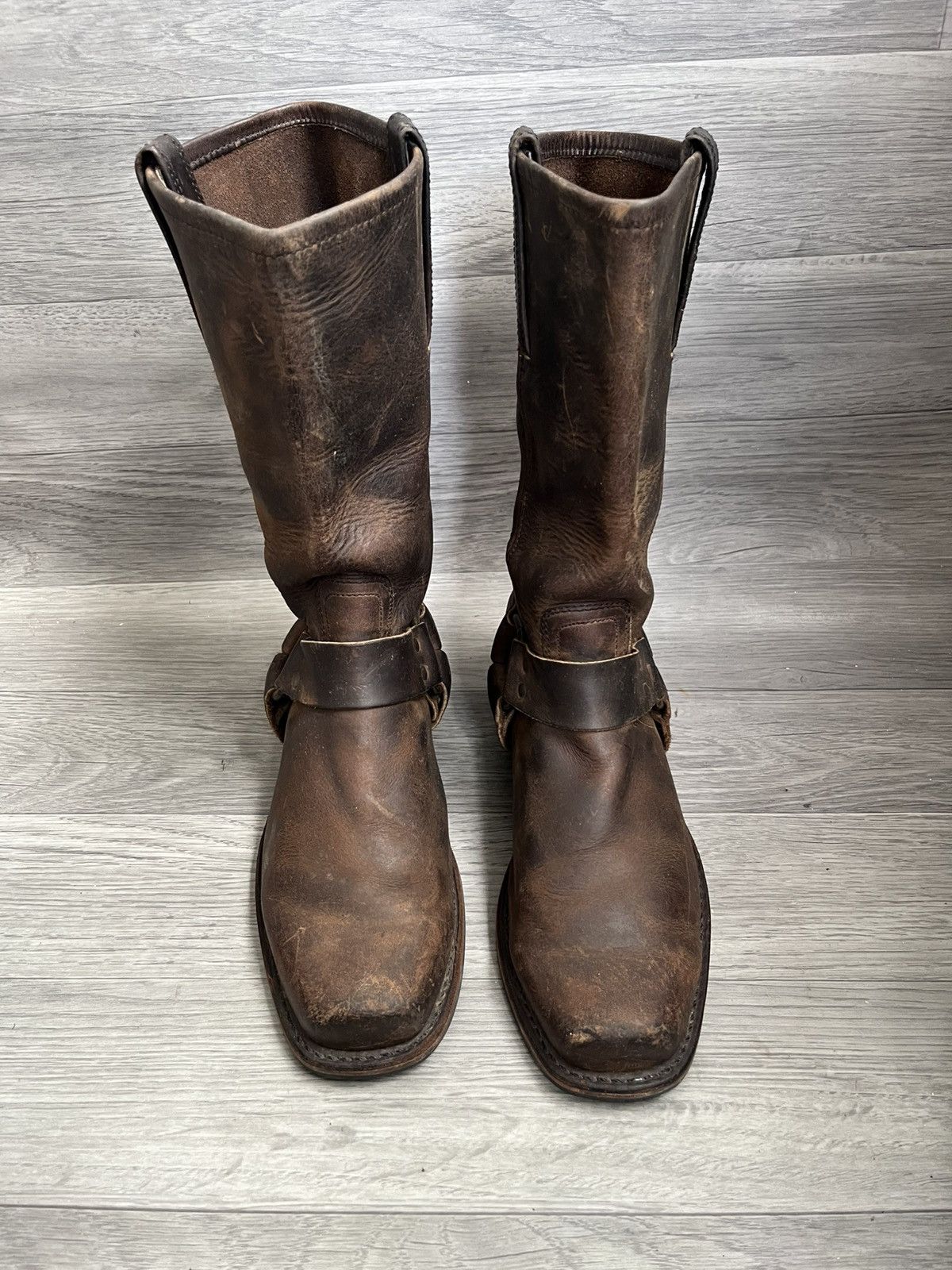 Frye Frye harness brown leather knee high boots Size US 8 / EU 41 - 2 Thumbnail