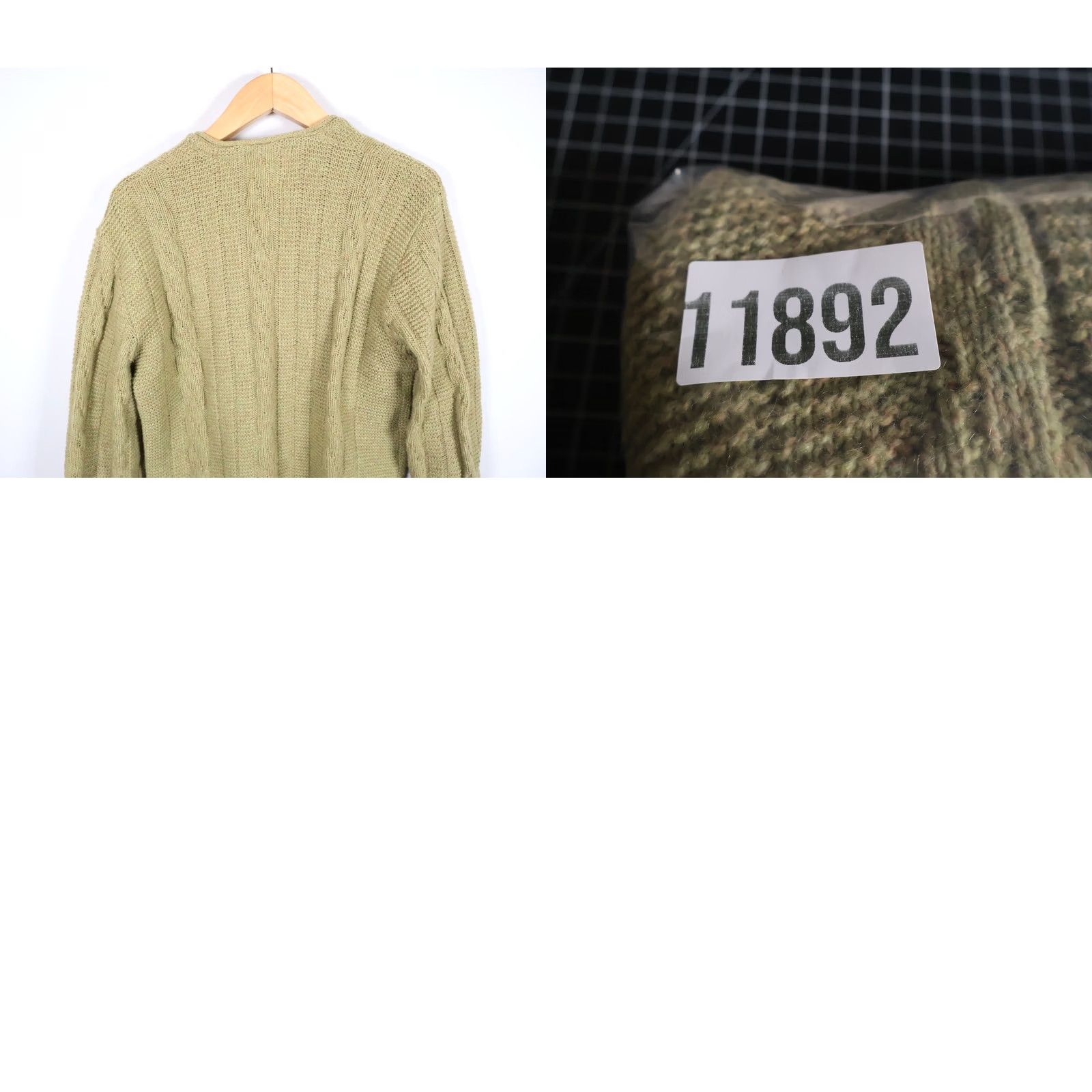 JCPenney VINTAGE JCPenney Sweater Men's Medium Green Wool Cardigan Cable Knit 60s Retro Mod VTG Size US M / EU 48-50 / 2 - 9 Thumbnail