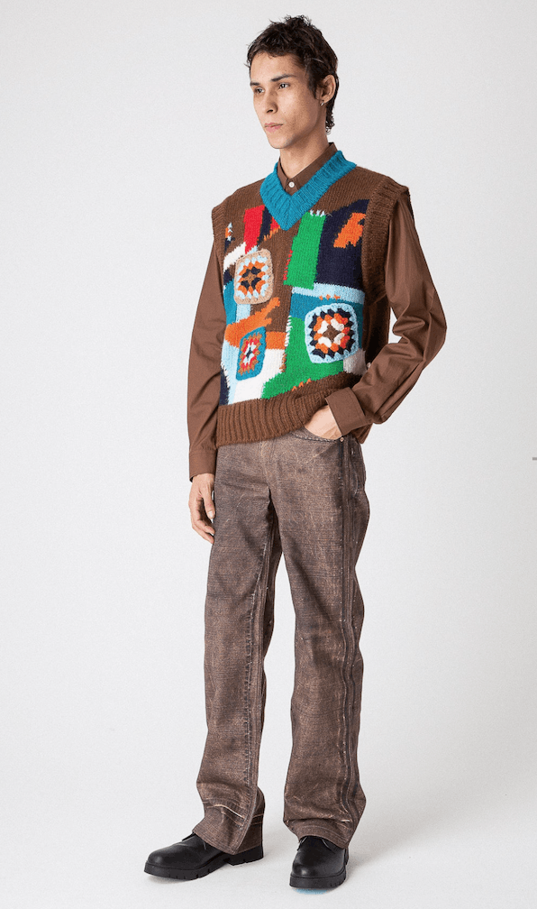 Andersson Bell $445 Andersson Bell Crochet Intarsia Knit Vest Size US M / EU 48-50 / 2 - 2 Thumbnail